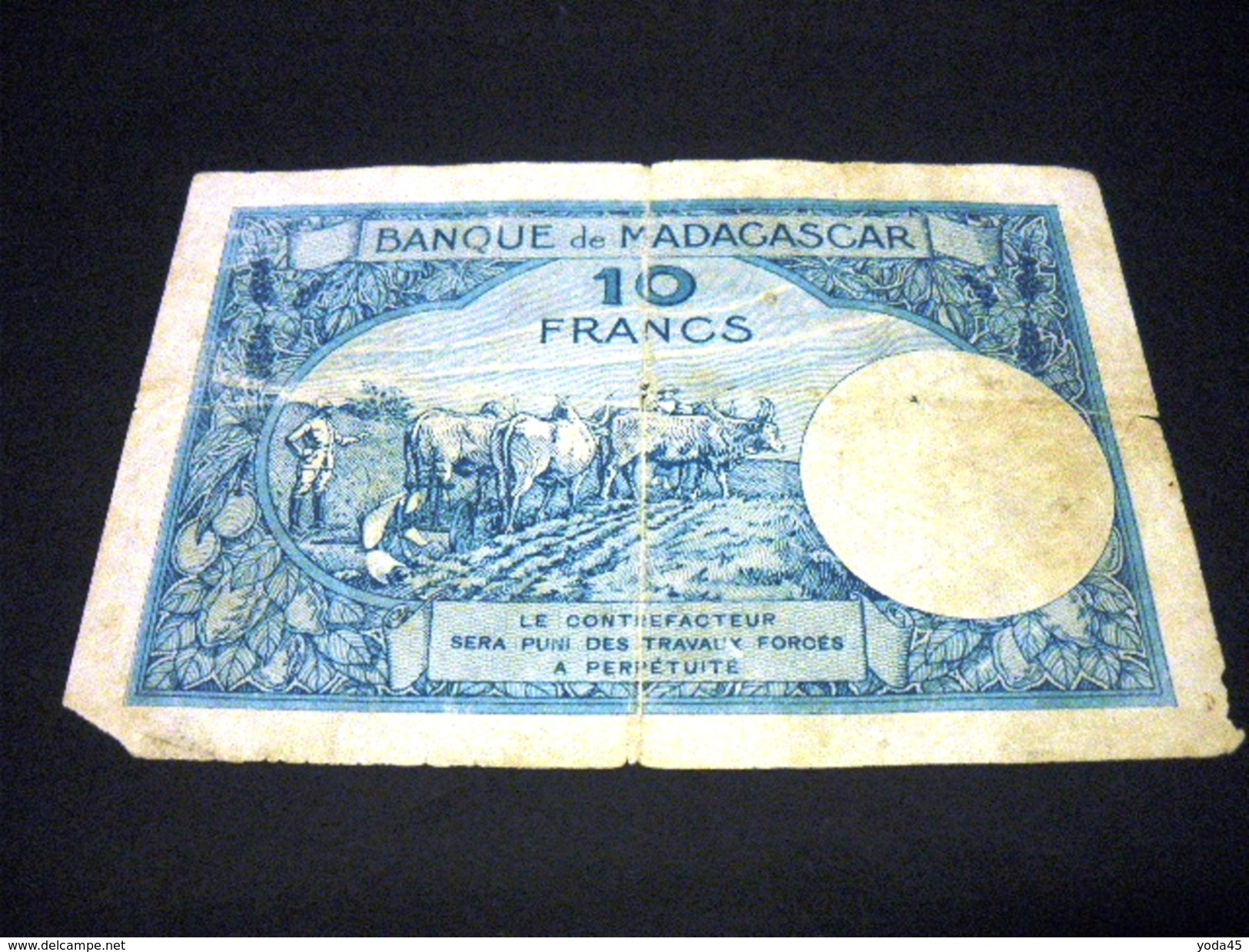MADAGASCAR 10 Francs 1937-1947 , Pick N° 36 , MADAGASCAR - Madagascar