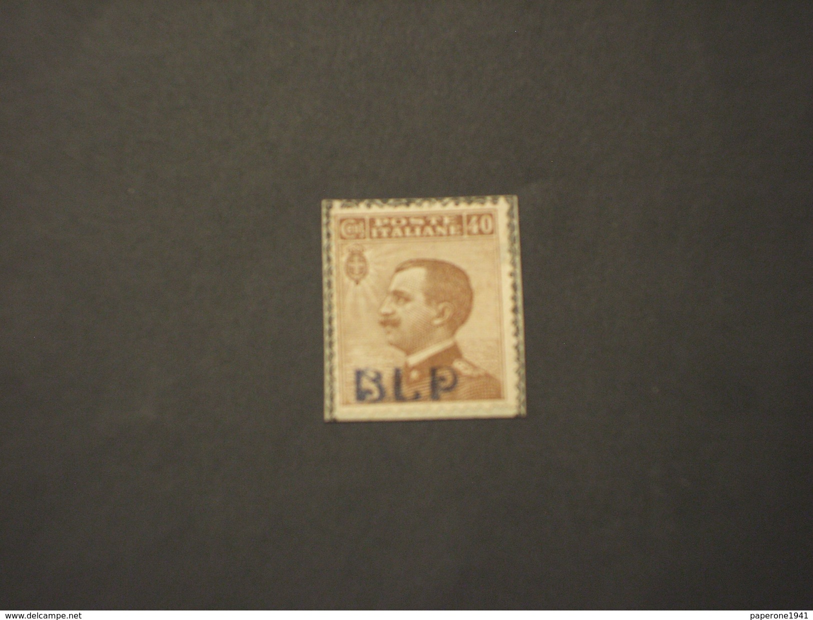 ITALIA REGNO -  B.L.P. - 1921  RE 40 C., Soprastampa Azzurro Nera - NUOVO Su Frammentino - Timbres Pour Envel. Publicitaires (BLP)