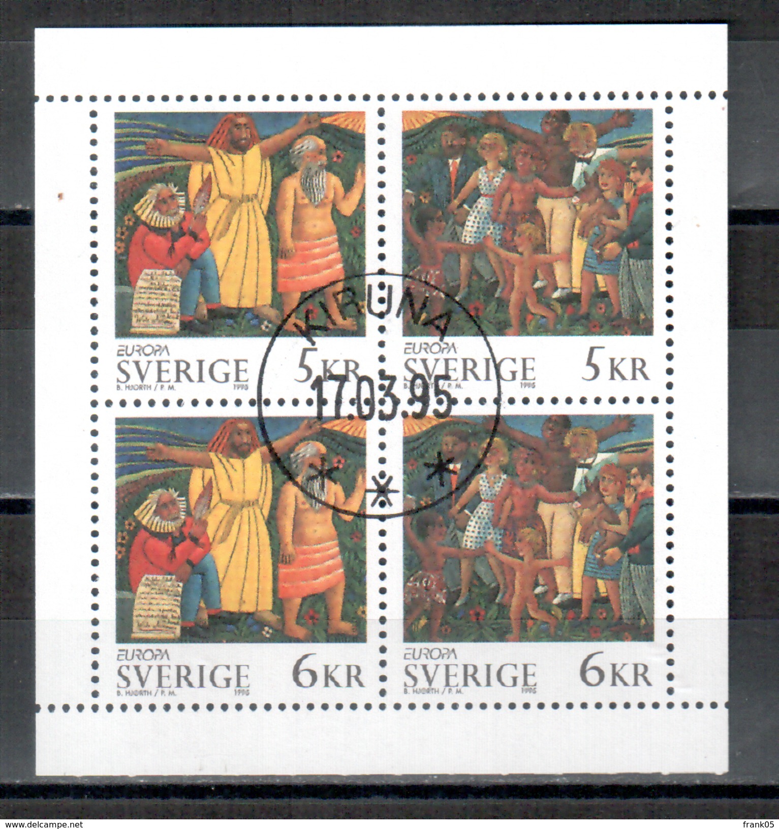 Schweden / Sweden / Suède 1995 Heftblatt / Sheetlet From Booklet EUROPA Gestempelt/used - 1995