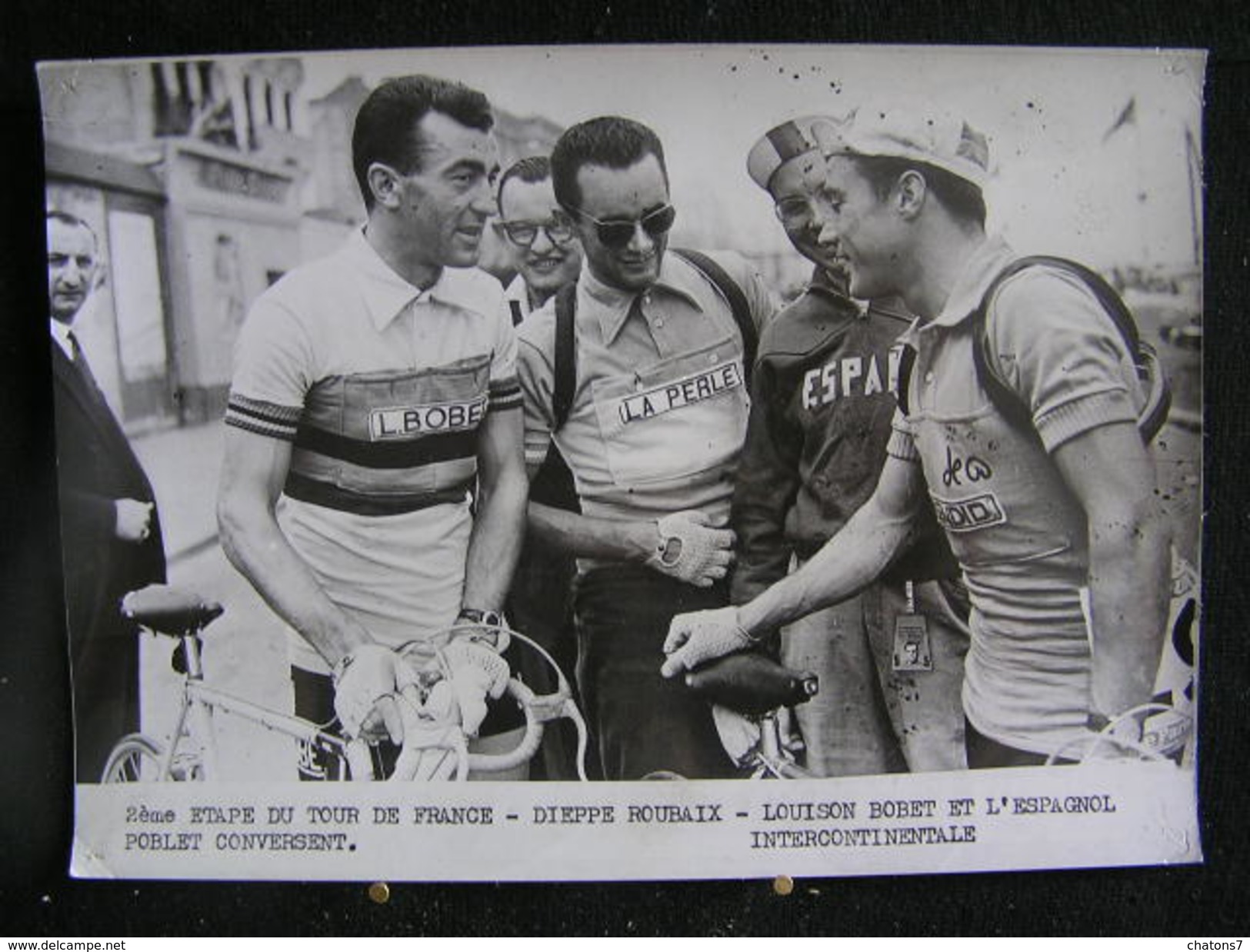 68 / Tour De France 195?, 2ème étape -  Dieppe - Rroubaix, Louison Bobet Et L'espagnole Poblet  Conversent . - Cyclisme