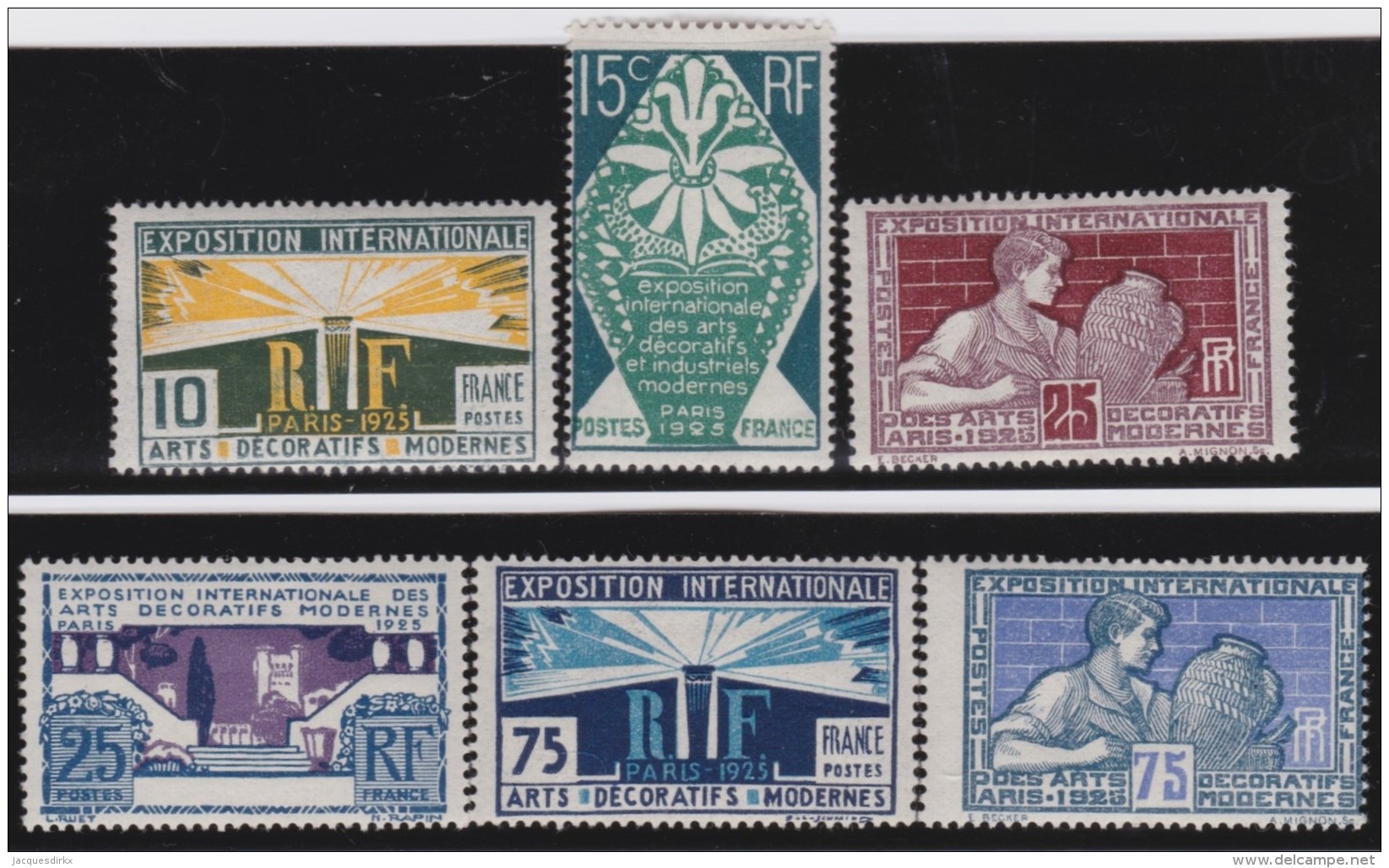 France   .     Yvert   .       210/215         .      *   .      Neuf    .   /   .    Mint-hinged - Unused Stamps