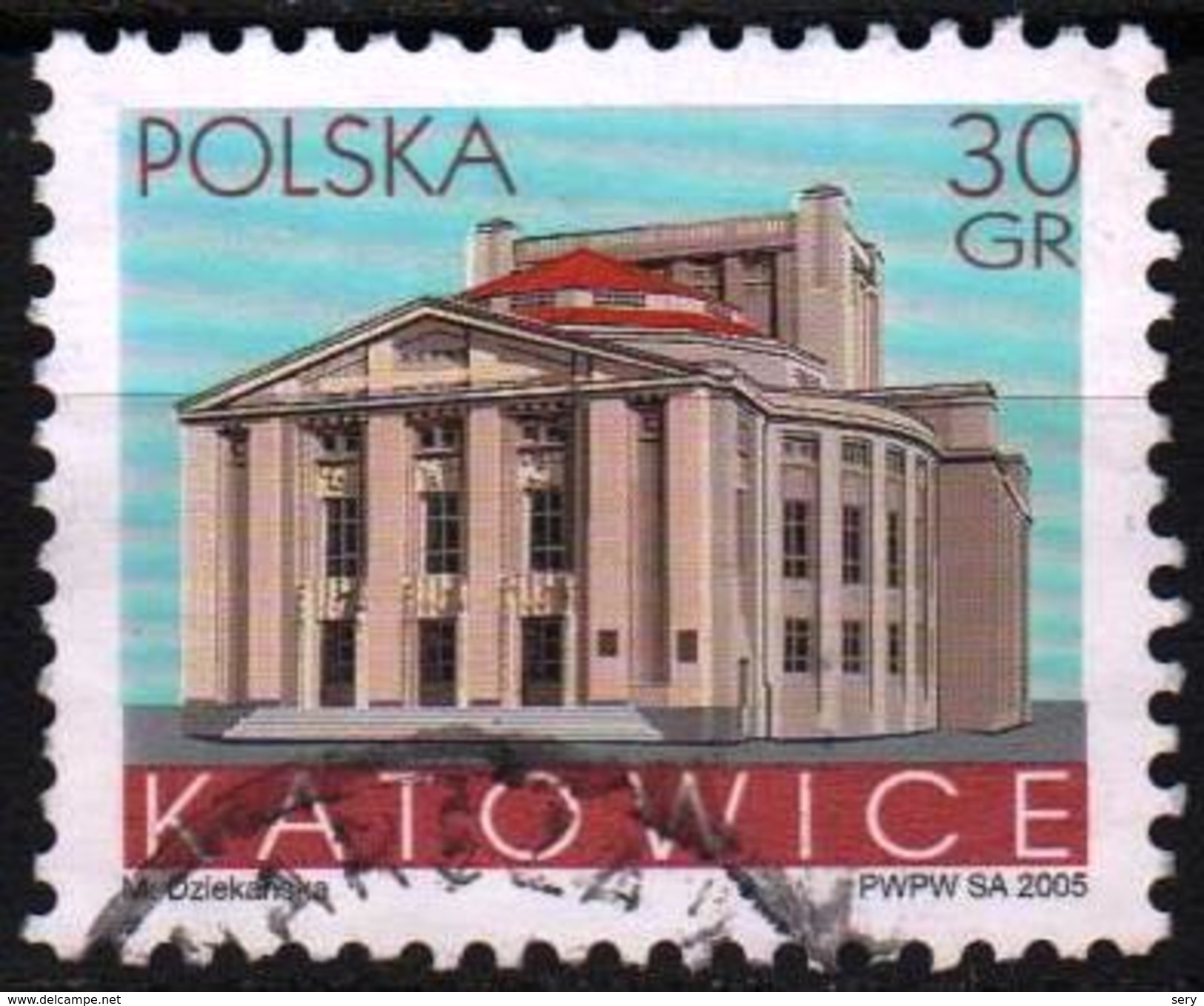 Poland 2005 1 V Used Polish Cities  Katowice Silesian Theatre - Theater