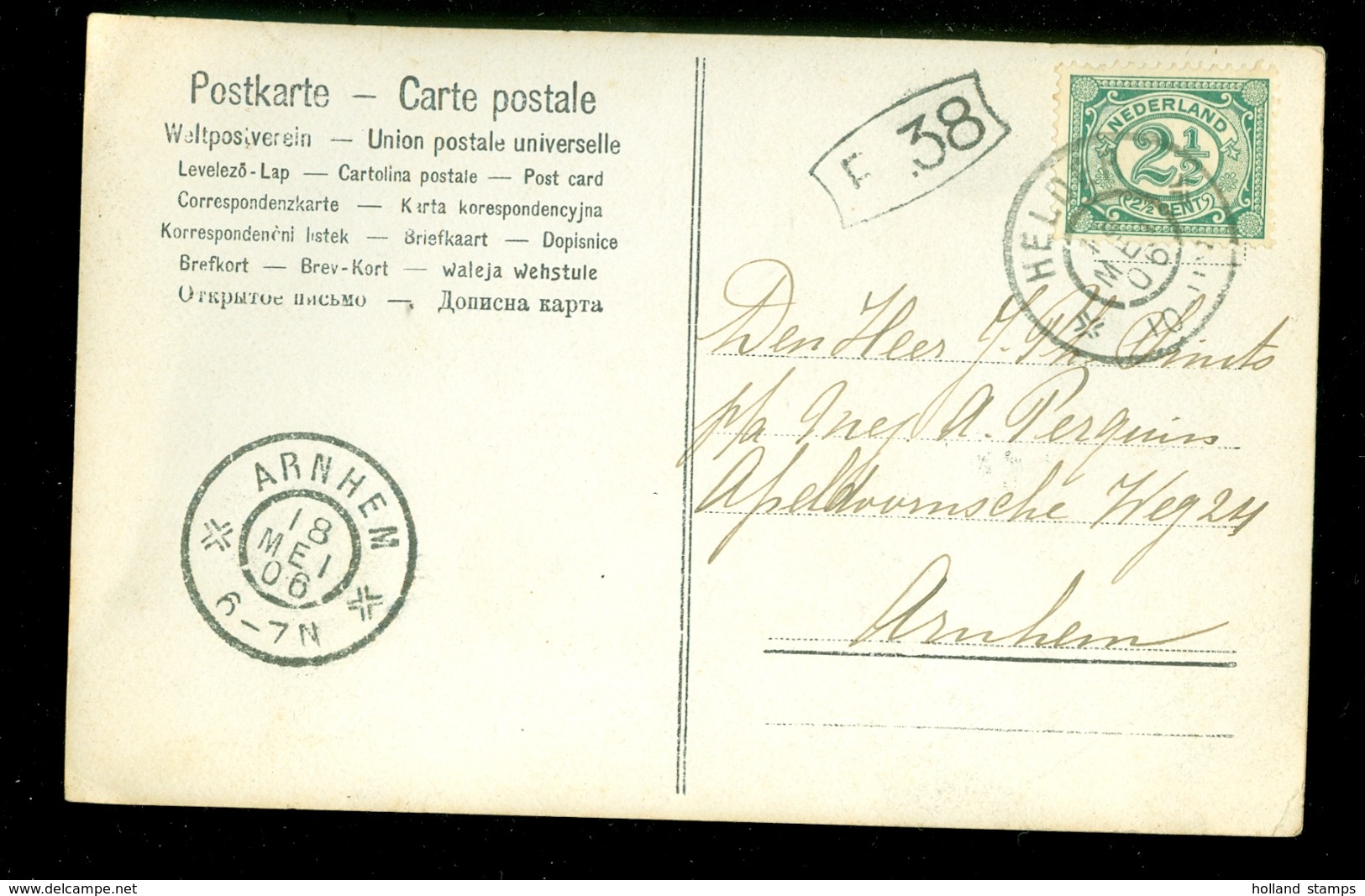 NEDERLAND BRIEFKAART Uit 1906 Gelopen Van HELDER Naar ARNHEM  (10.628h) - Brieven En Documenten