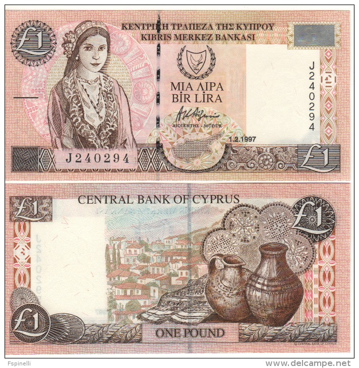 CYPRUS   1 Pound      P57      1.2.1997    UNC - Chipre