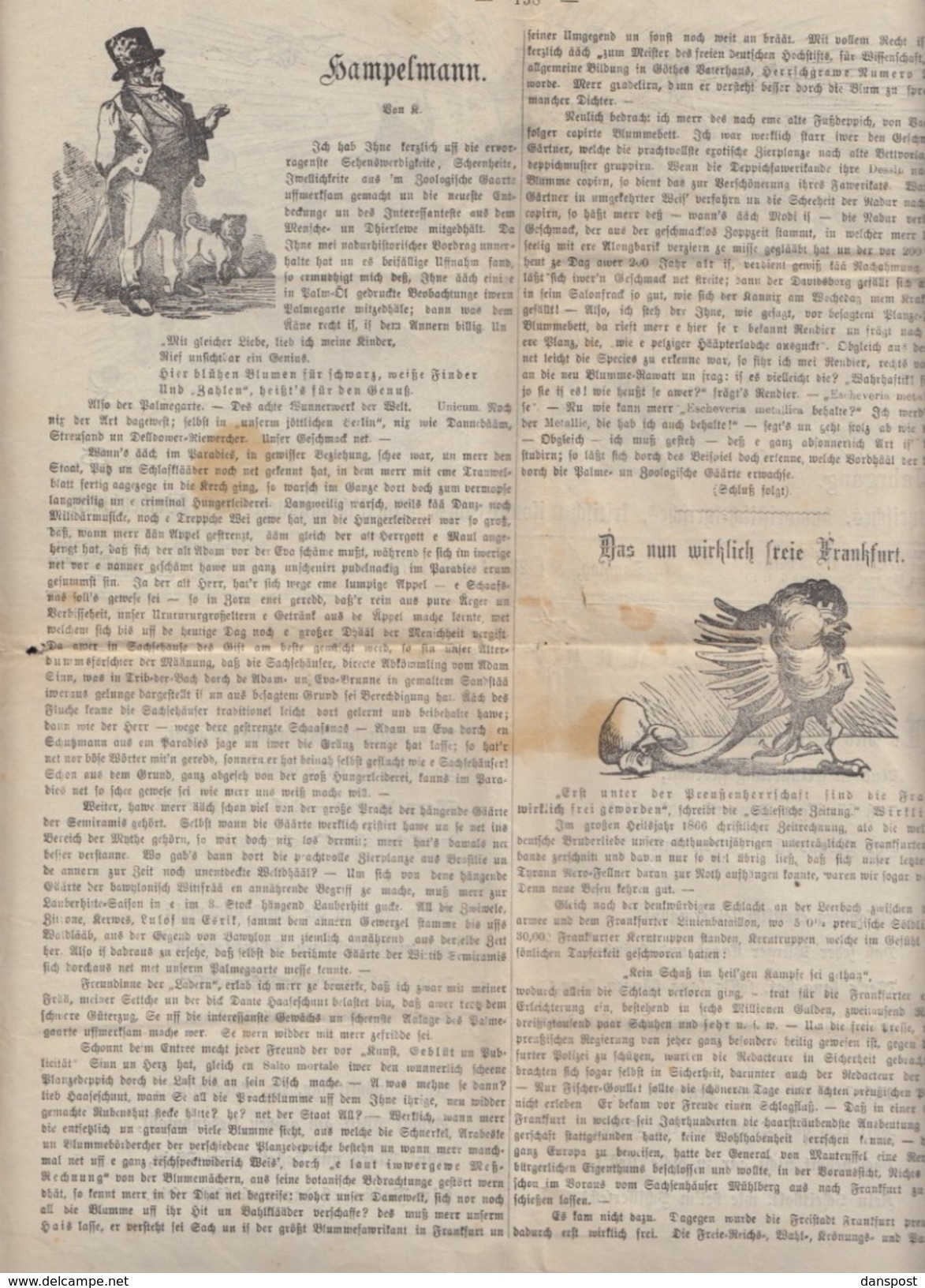 Frankfurter Latern 28. August 1875 Friedrich Stoltze - Sonstige & Ohne Zuordnung