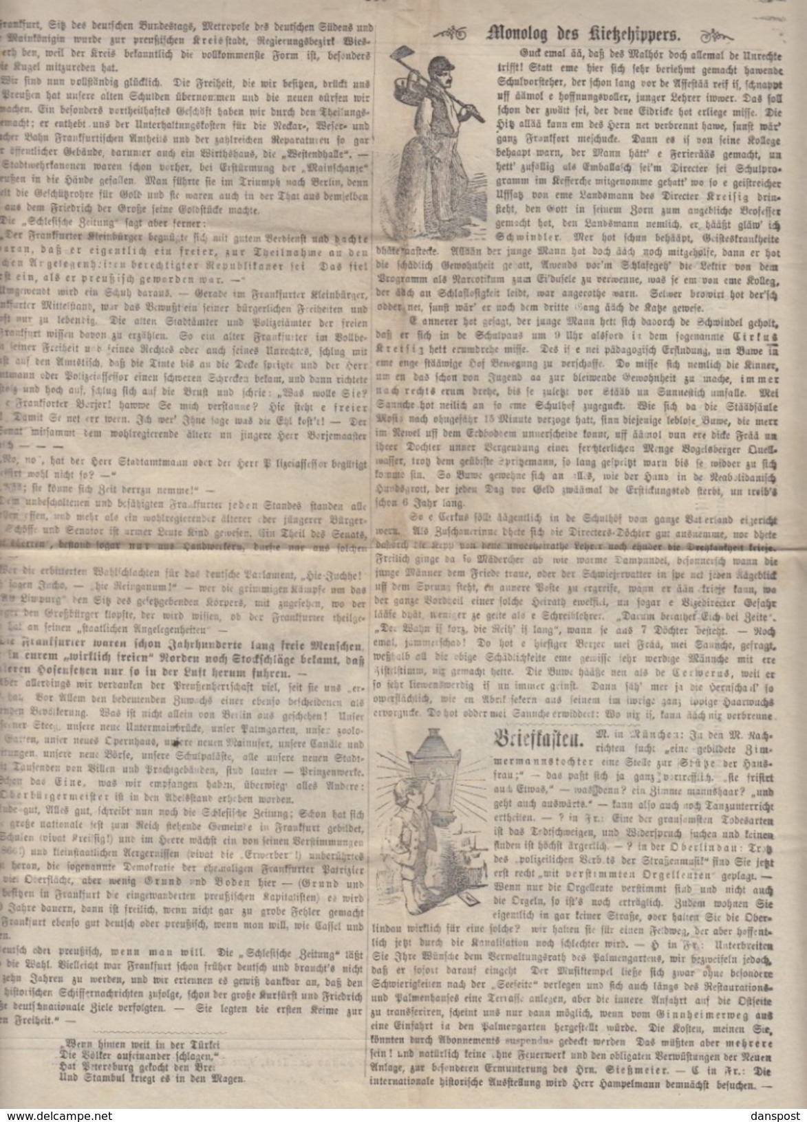 Frankfurter Latern 28. August 1875 Friedrich Stoltze - Autres & Non Classés