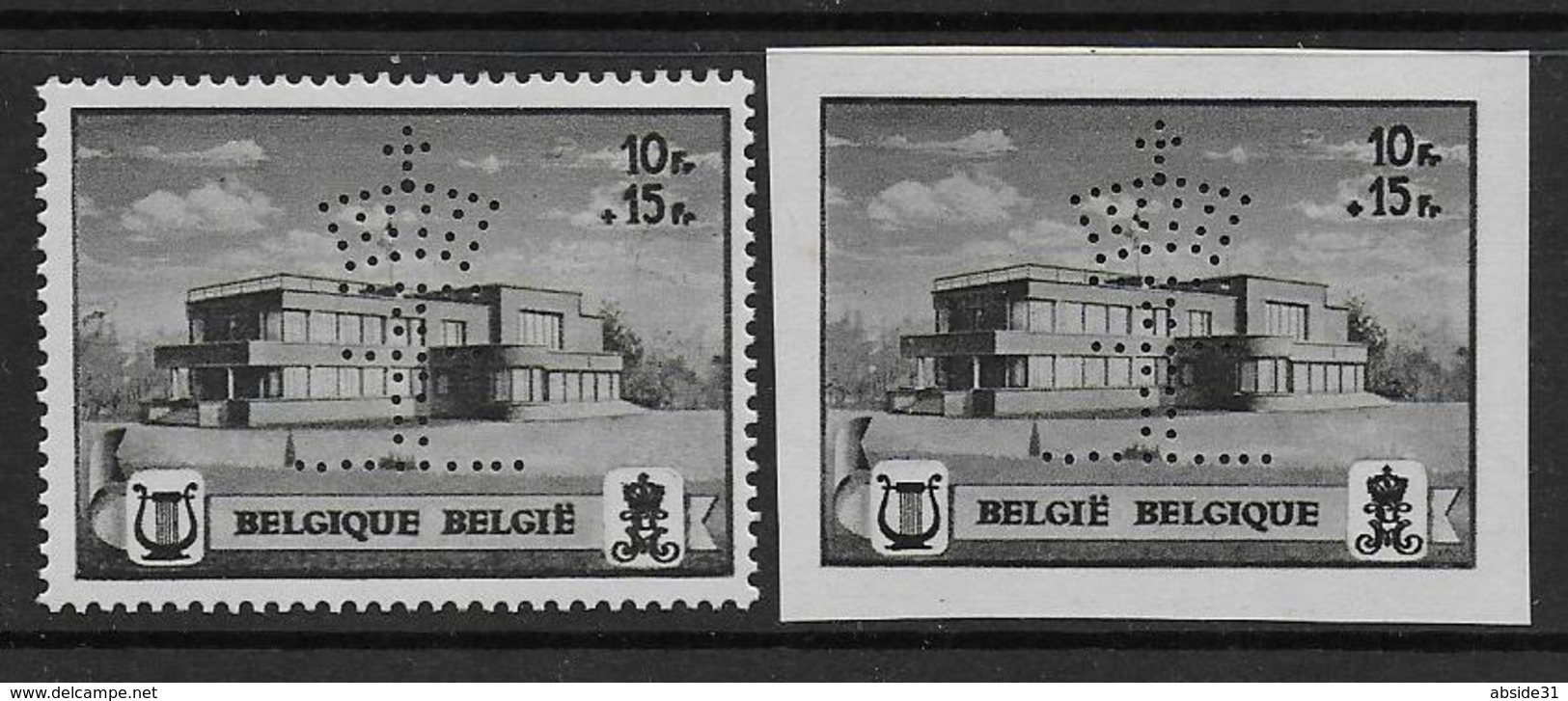 Belgique N°  537A / 537B  **  Perforés  -- Cote : ... &euro; - Ungebraucht