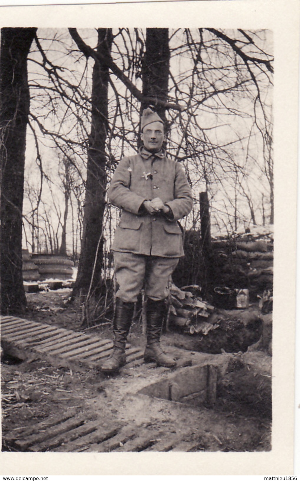 Photo Janvier 1917 ROUVROY-EN-SANTERRE (près Rosières-en-Santerre) - L'abbé Simonet Du 366ème RI (A171, Ww1, Wk 1) - Weltkrieg 1914-18