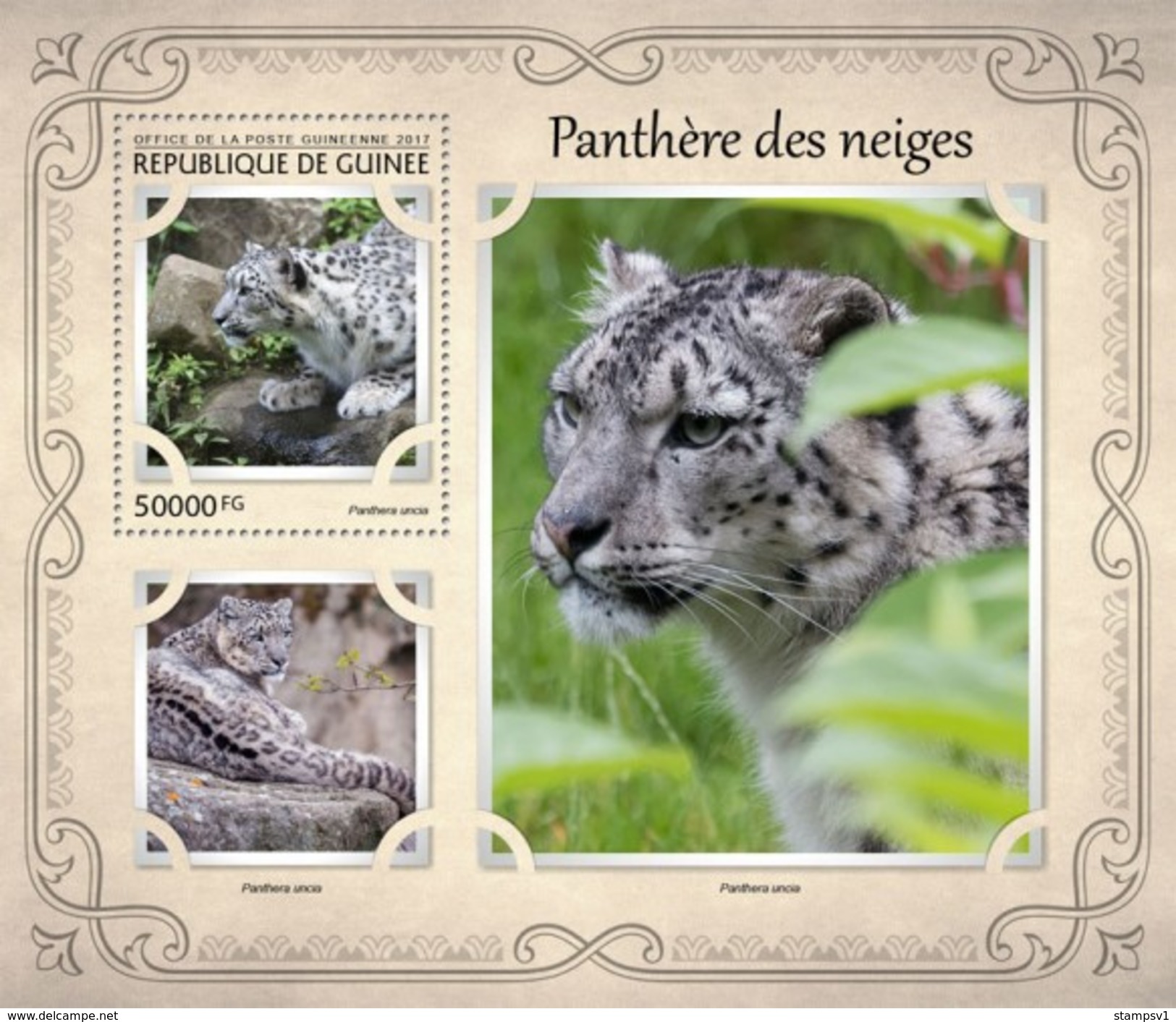 Guinea. 2017 Snow Leopard. (124b) - Raubkatzen