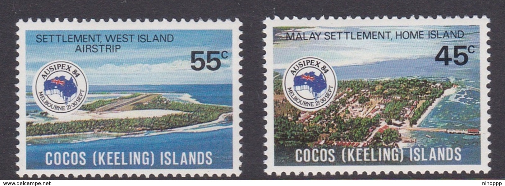 Cocos (Keeling) Islands SG 119-120 1984 Ausipex Stamp Expo MNH Set - Cocos (Keeling) Islands