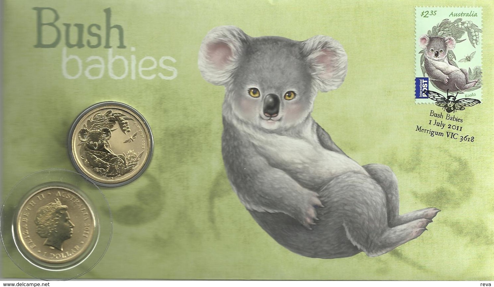 AUSTRALIA $1 BUSH BABIES KOALA ANIMAL FRONT QEII HEAD 1 YEAR PNC 2011 UNC NOT RELEAS READ DESCRIPTION VERY CAREFULLY !!! - Dollar