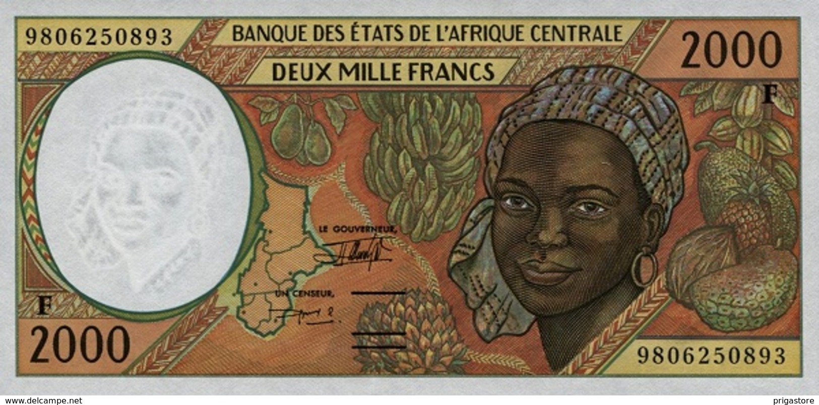 East African States - Afrique Centrale Centrafrique 1998 Billet 2000 Francs Pick 303 E Neuf 1er Choix UNC - Centrafricaine (République)