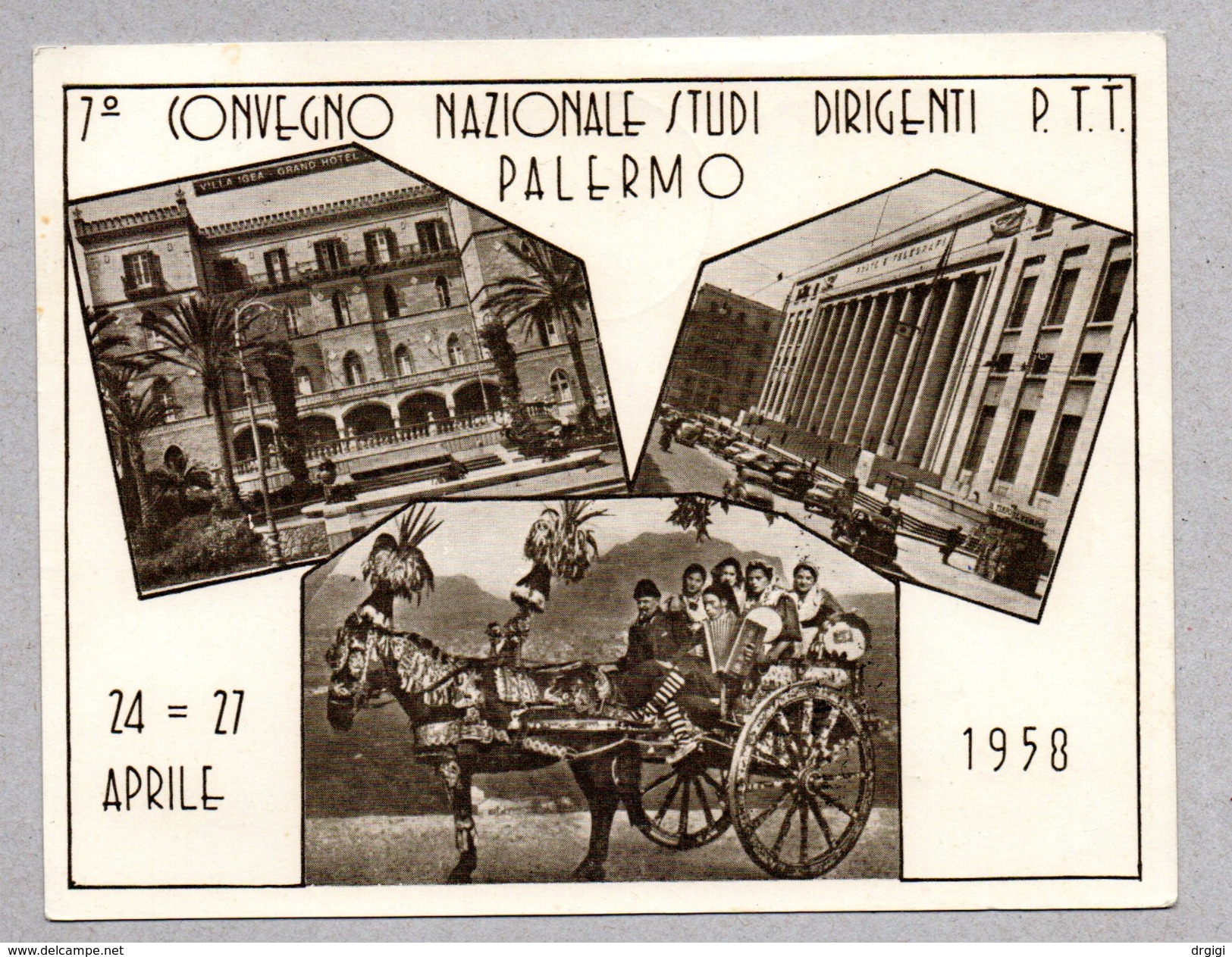 ITALIA, 1958 PALERMO 7° CONVEGNO NAZIONALE DIRIGENTI P.T.T. - 1946-60: Poststempel