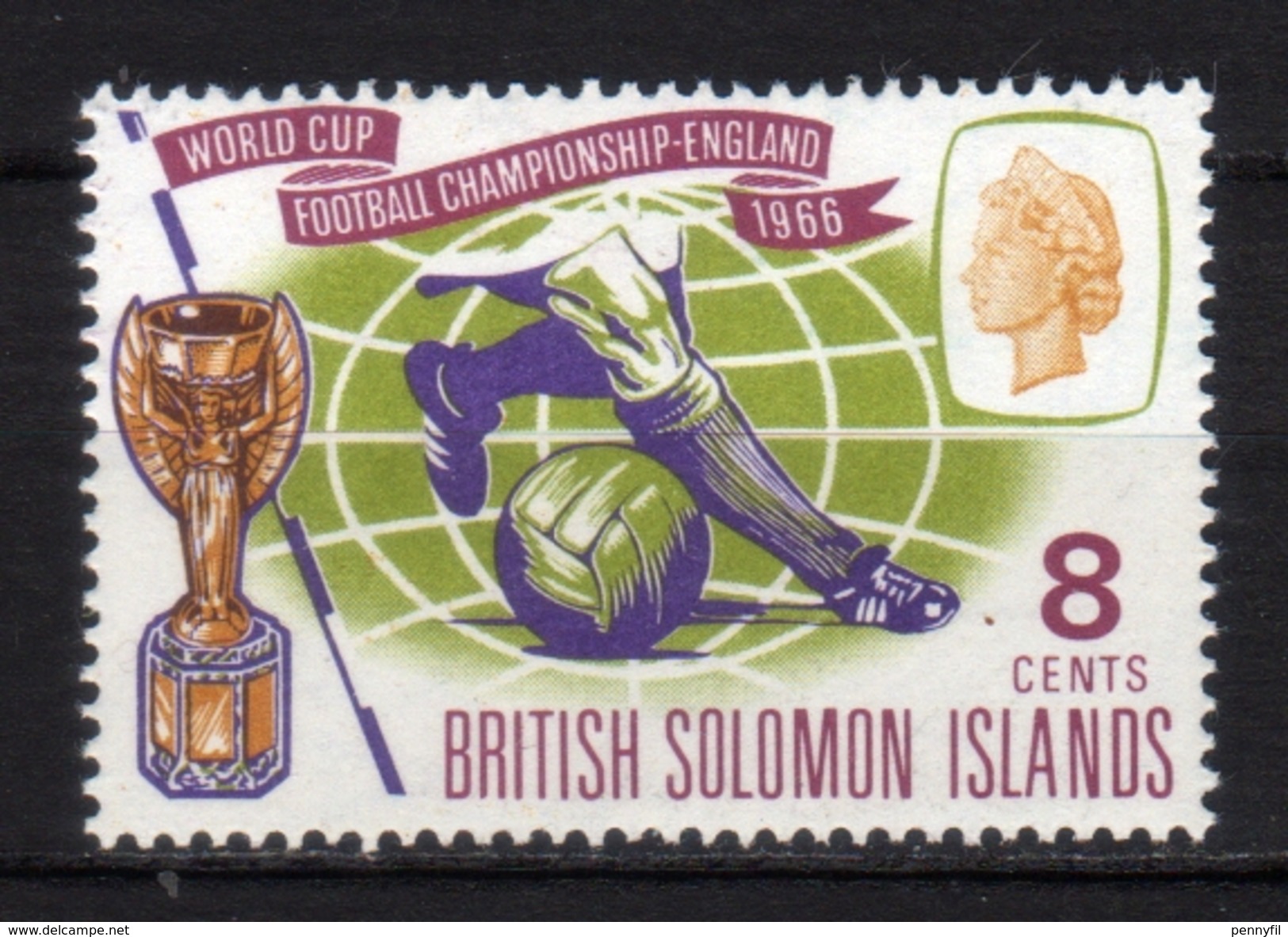 SOLOMON ISLANDS - 1966 Scott# 167 * - Islas Salomón (...-1978)