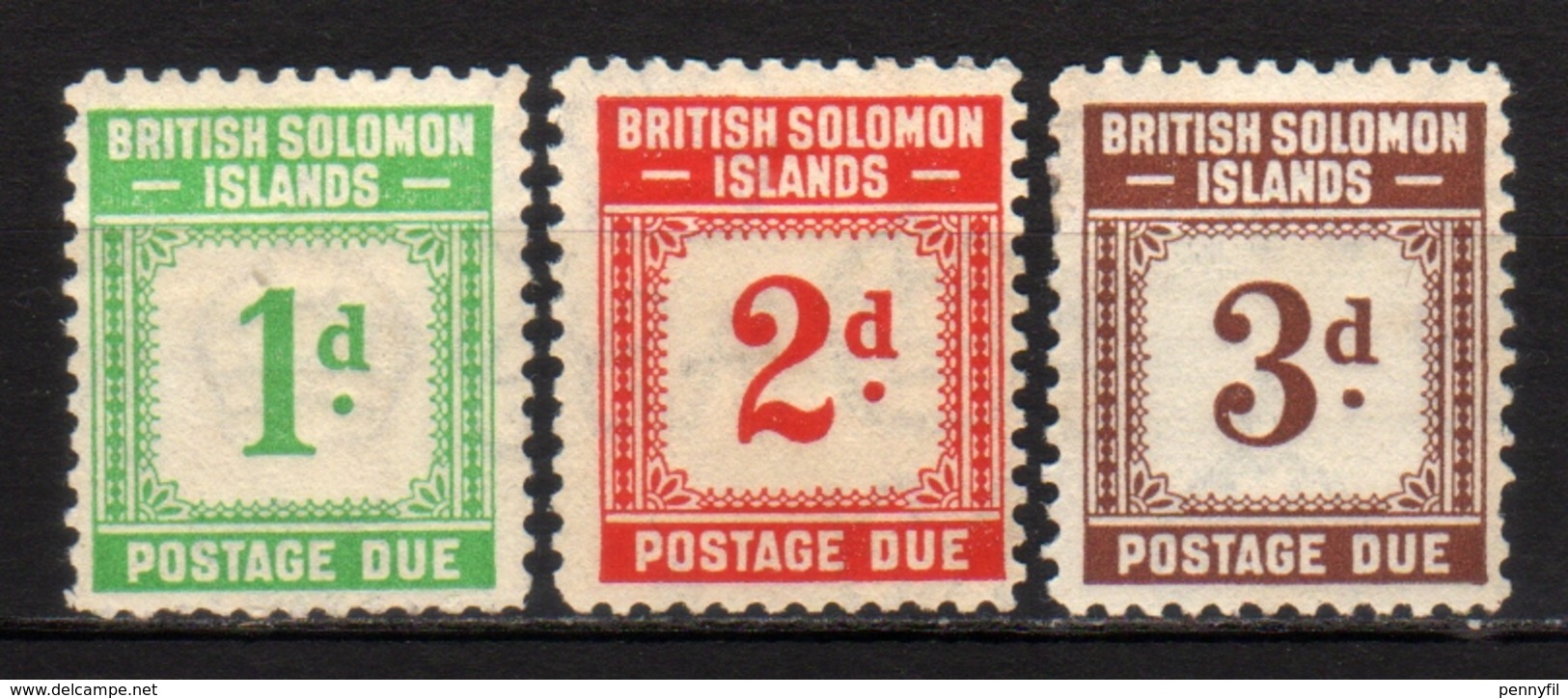 SOLOMON ISLANDS - 1940 Scott# J1+J2+J3 * SERVICE - Islas Salomón (...-1978)