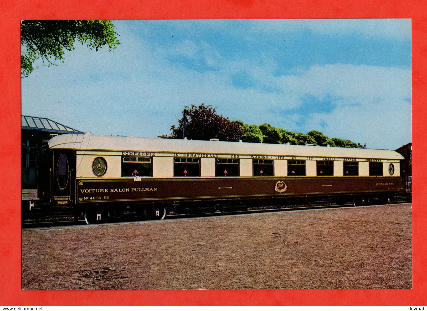 Chemin De Fer Train Wagon Voiture Pullman Salon N 4018  ( Carte Postale) - Railway