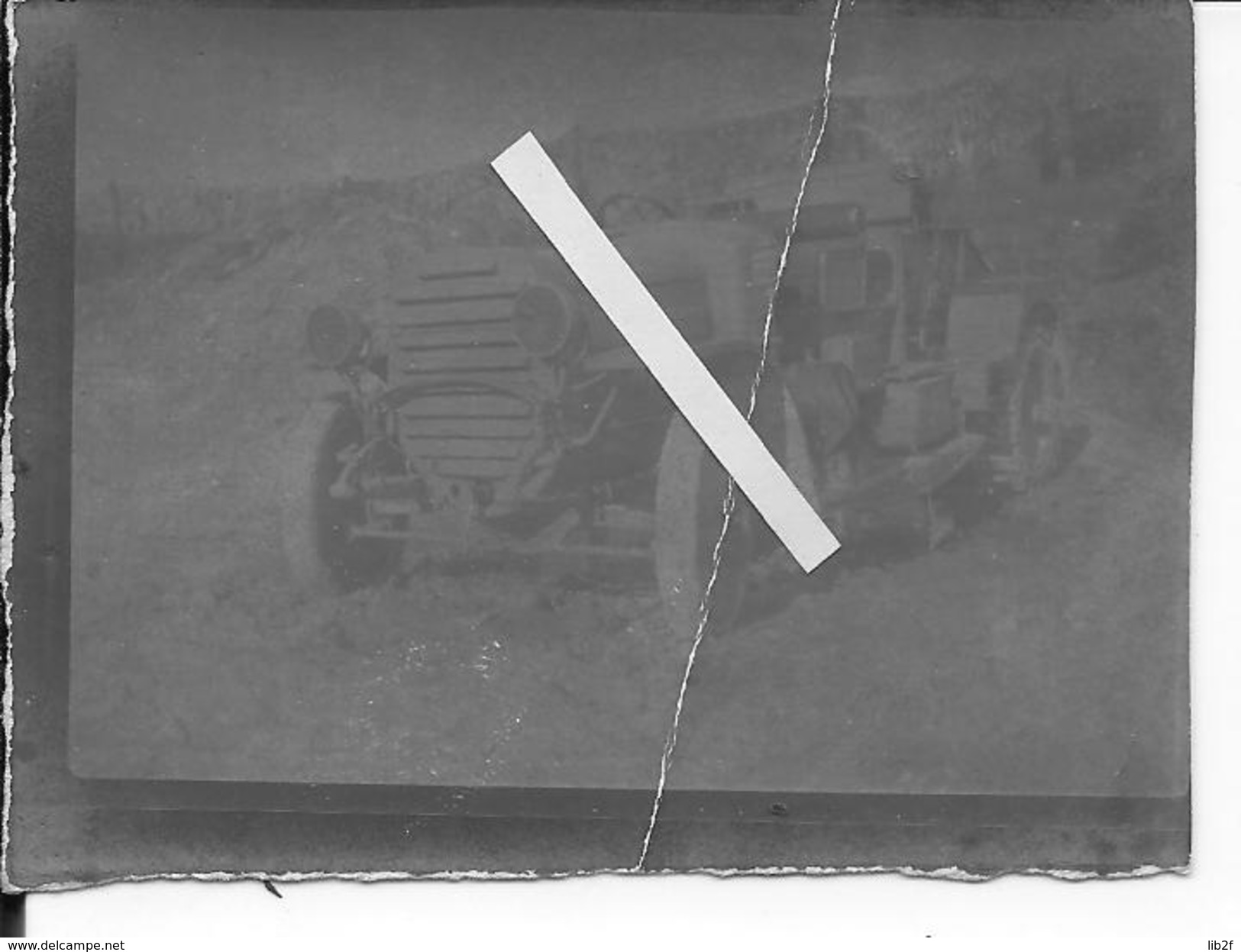 Voiture Treuil Pour Aérostation Radiateur Blindé Et Patins De Pneus Spéciaux 1 Photo 1914-1918 Ww1 - Guerre, Militaire