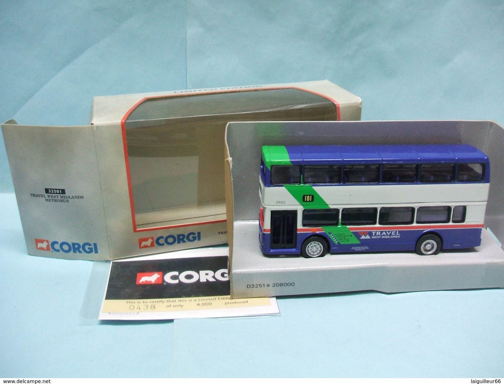 Corgi - Bus Car METROBUS Double Decker Travel West Midlands Réf. 32501 BO 1/76 OO - Massstab 1:76