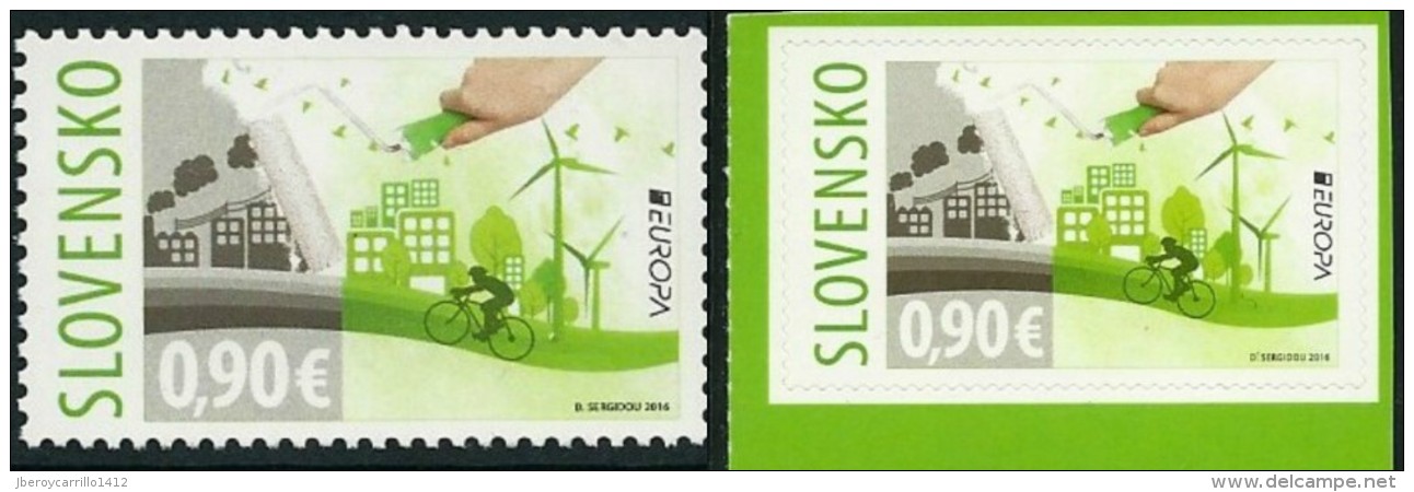 ESLOVAQUIA /SLOVAKIA / SLOWAKIEN- EUROPA 2016 - TEMA "ECOLOGIA -EL PENSAMIENTO VERDE -THINK GREEN".- SERIE A + SERIE C - 2016