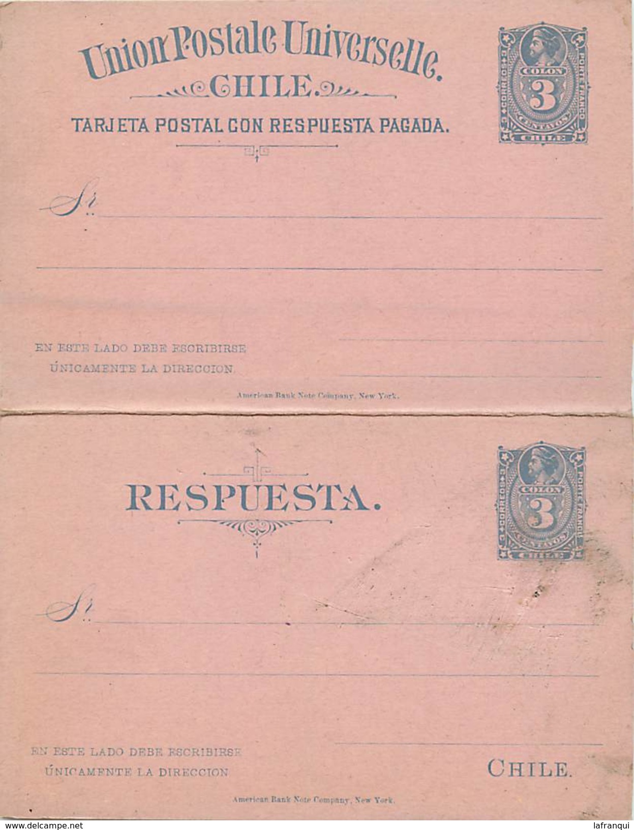 Pays Div-ref H677- Chili - Chile - Carte Lettre  2 Volets - - Chili