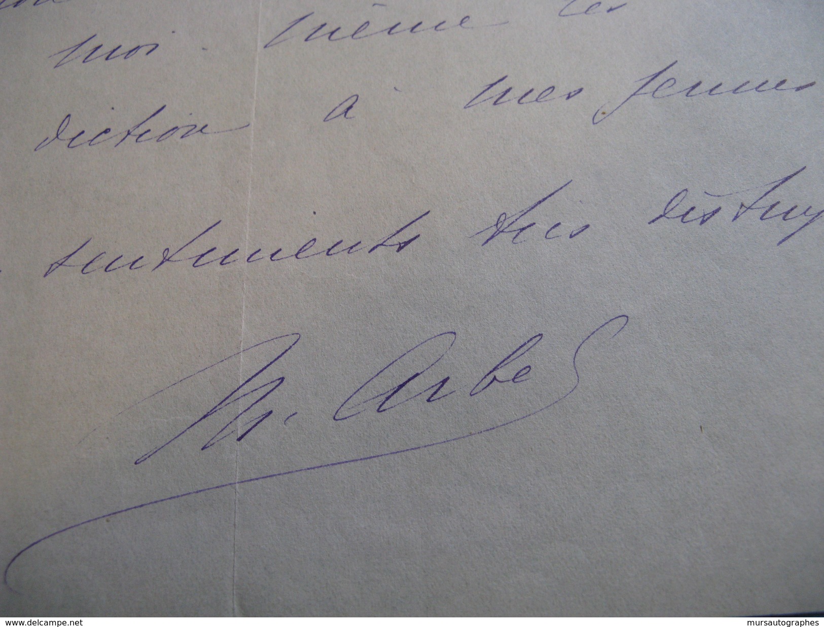 LETTRE AUTOGRAPHE SIGNEE DE MARGUERITE STOKVIS DITE ARBEL 1900 COMEDIENNE ODEON GYMNASE DICTION  à PAUL DECOUD - Autres & Non Classés