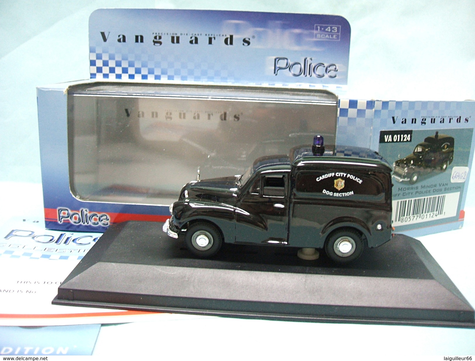 Corgi / Vanguards - MORRIS MINOR Van POLICE Cardiff City Police Dog Section Réf. VA01124 BO 1/43 - Corgi Toys