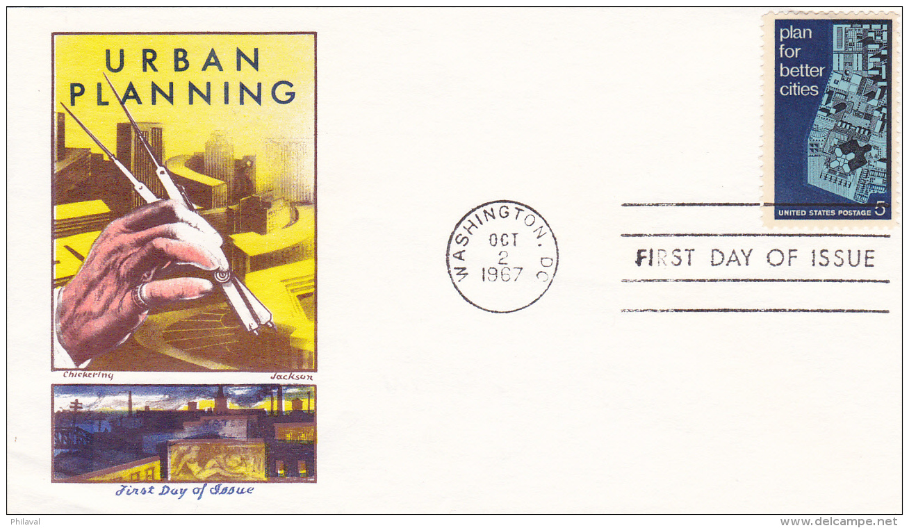 FDC  Washington 2 Oct 1967 : Urban Planning - 1961-1970