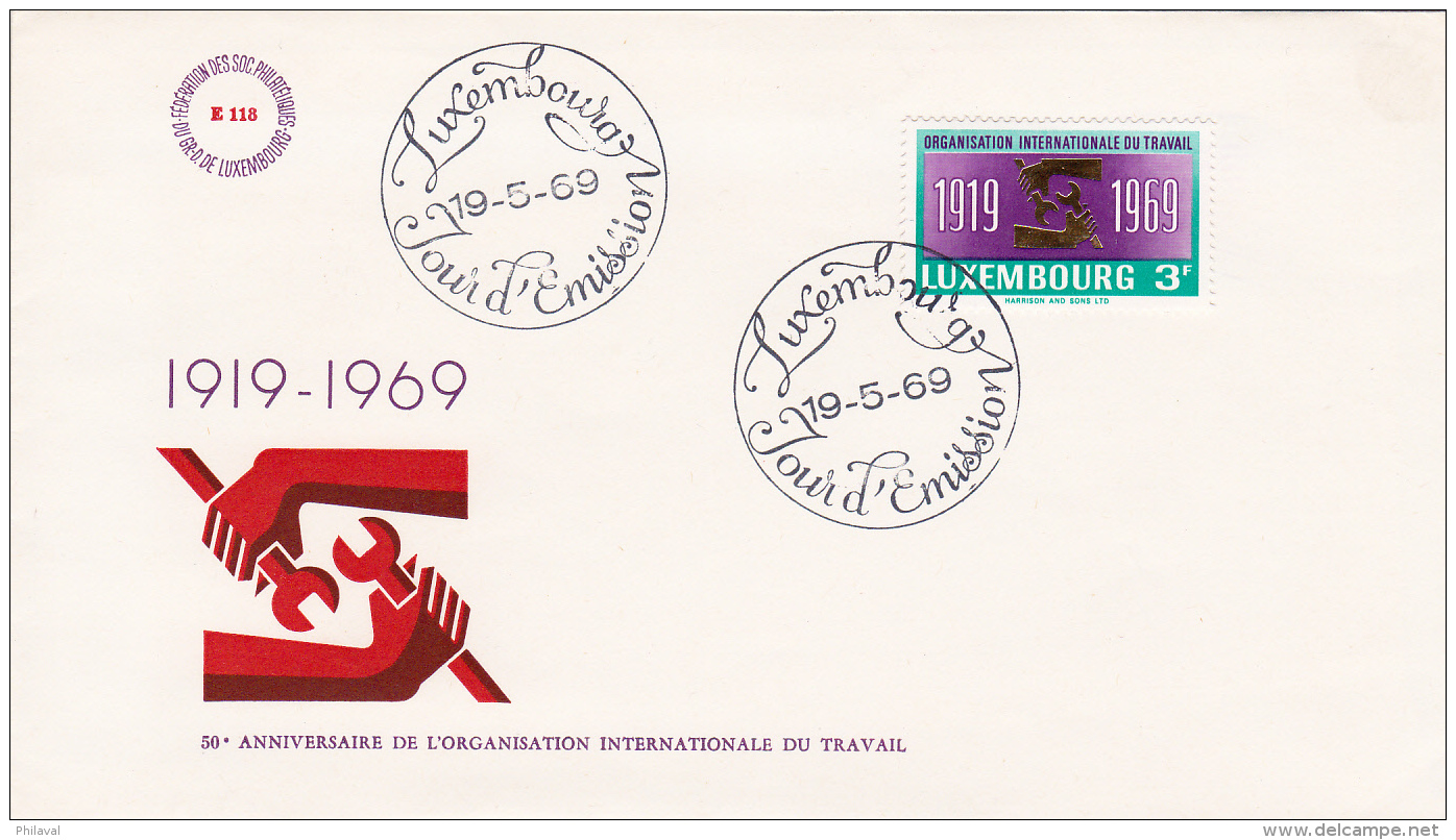 50ème Anniversaire De L'Organisation Internationale Du Travail 19.5.1969 - FDC