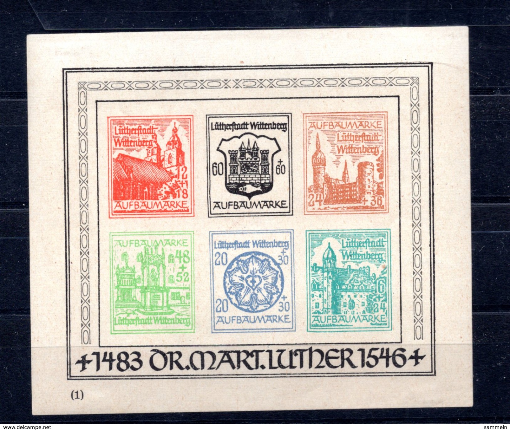 9064 Deutschland, Germany, Lokalausgabe Lutherstadt Wittenberg Block I, Mnh - Sonstige & Ohne Zuordnung