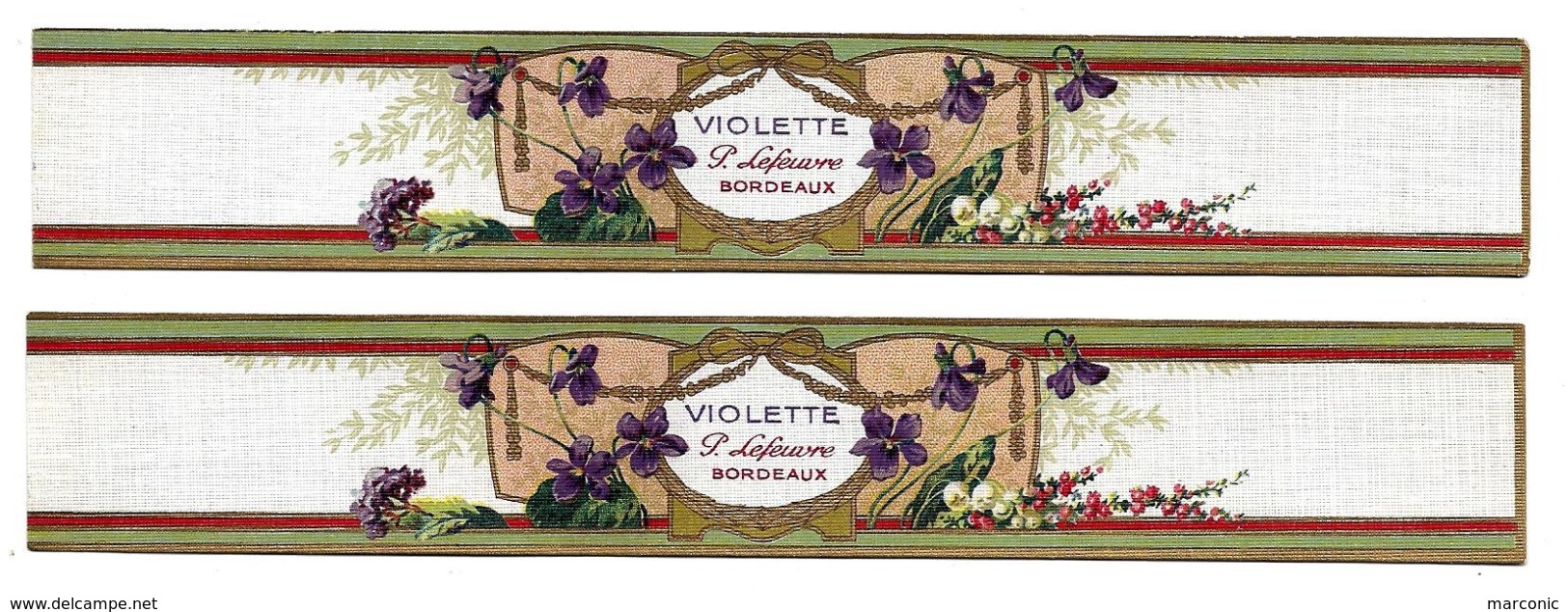 LOT 2 Etiquettes  -  SAVON - VIOLETTE - P. LEFEUVRE, BORDEAUX - Labels