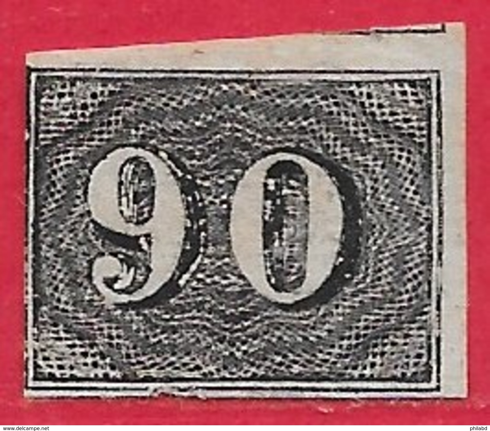 Brésil N°15A 90r Noir 1850 (*) - Nuevos