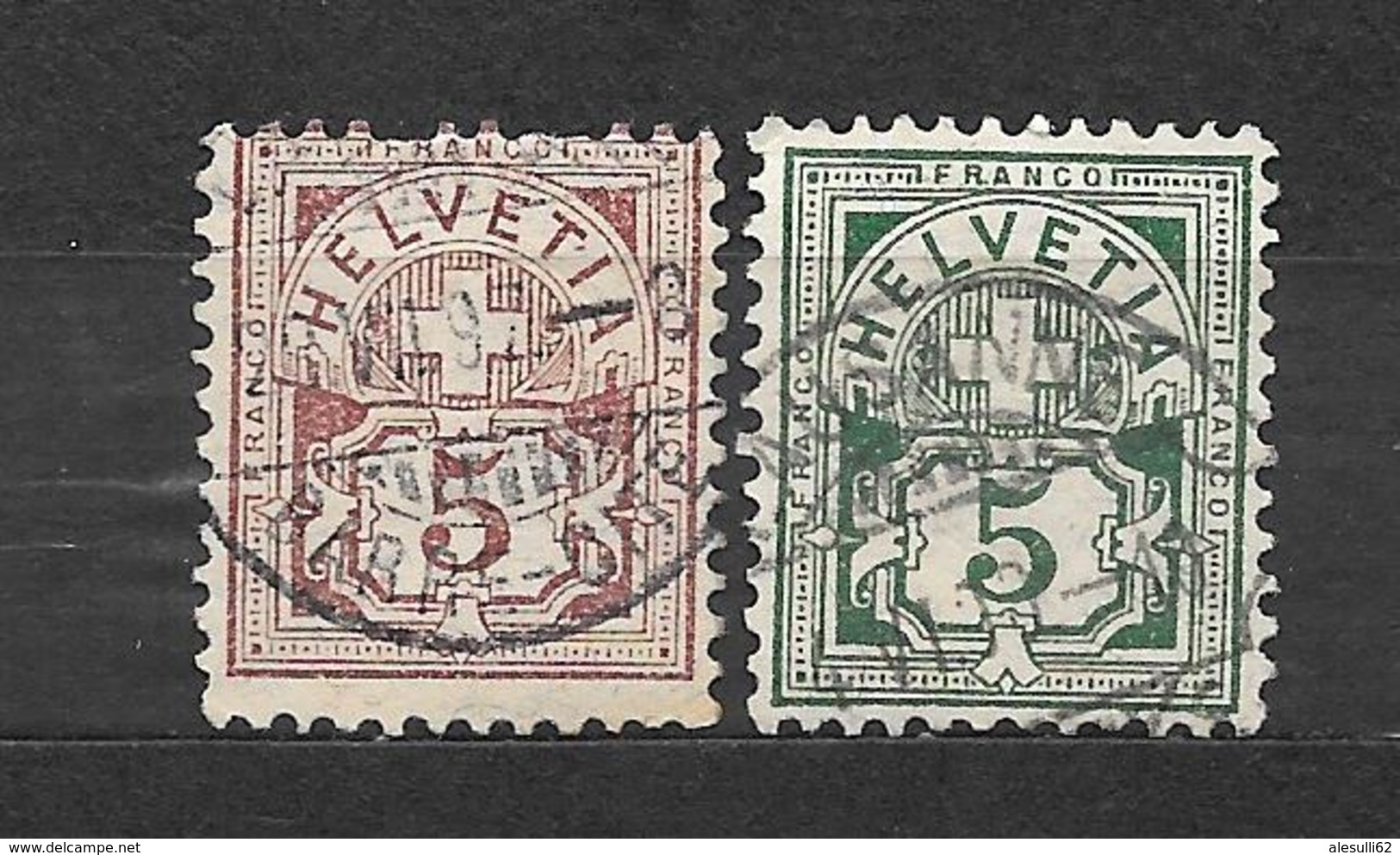 SVIZZERA  Suisse Helvetia     N. 66-67/US  -1882 Lot Lotto - Gebraucht