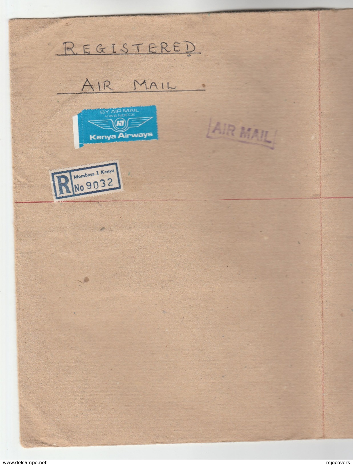 1989 REGISTERED Air Mail KENYA COVER METER Stamps 38.50 N1228 To GB - Kenya (1963-...)