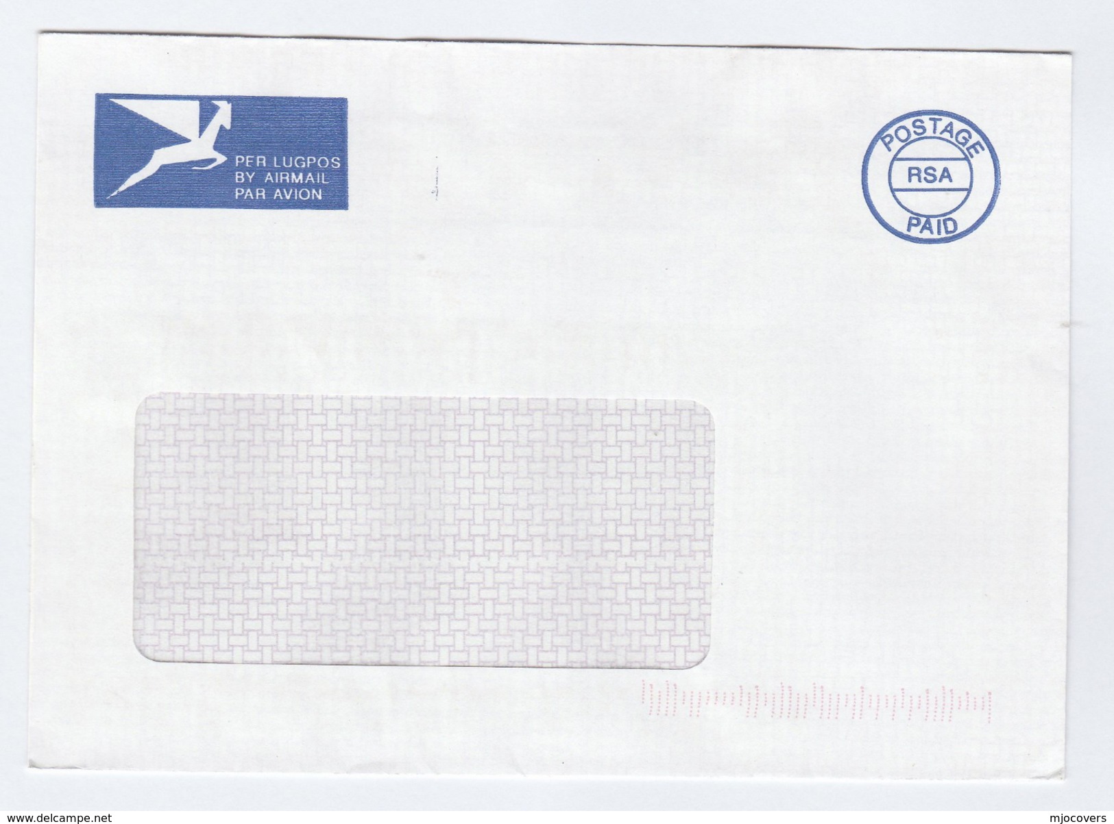 Air Mail SOUTH AFRICA Postal STATIONERY  POSTAGE PAID RSA Cover  From Breadline Africa - Cartas & Documentos