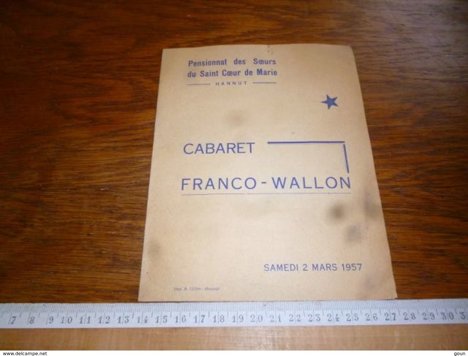 CB2  Wallon Cabaret Franco-Wallon Hannut 1957 - Non Classés