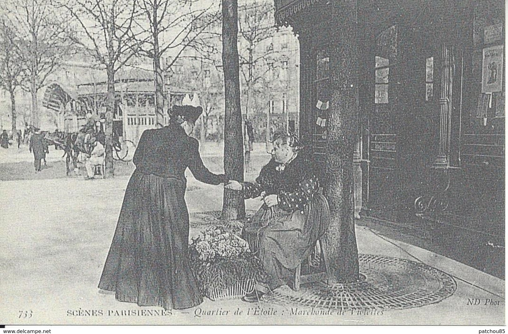 CPA  Scènes Parisiennes  Quartier De L'Étoile  Marchande De Violettes - Street Merchants