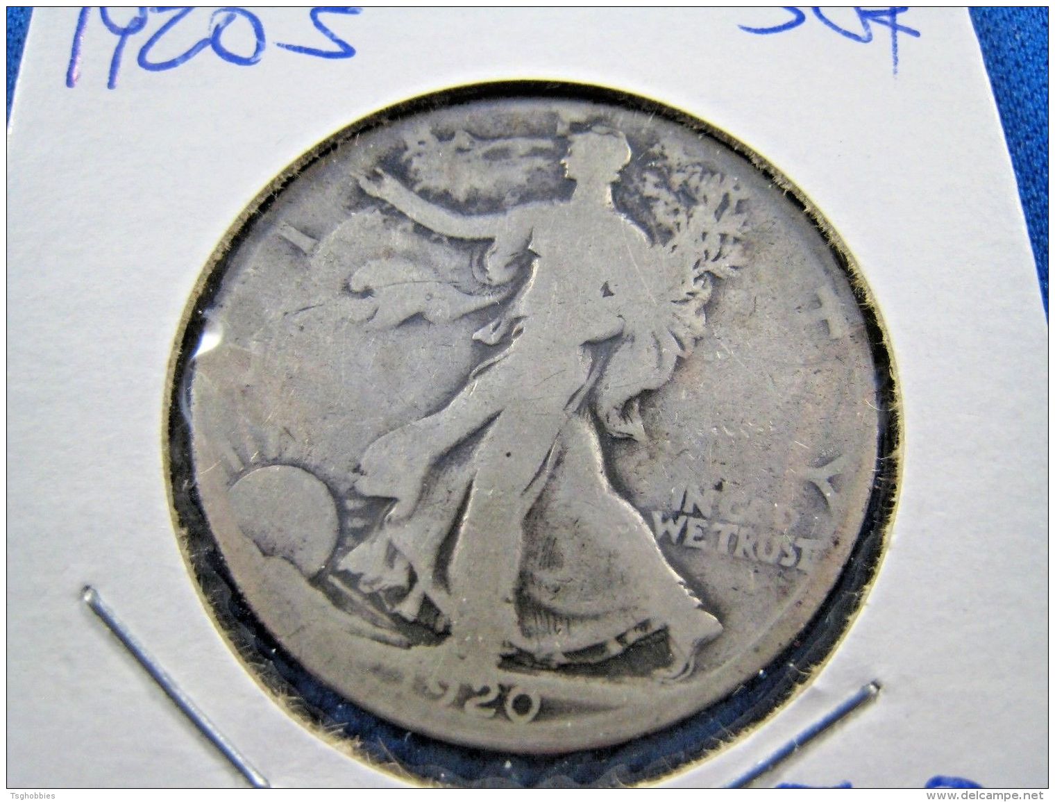 1920S  WALKING LIBERTY HALF DOLLAR                 (sk50-17) - 1916-1947: Liberty Walking