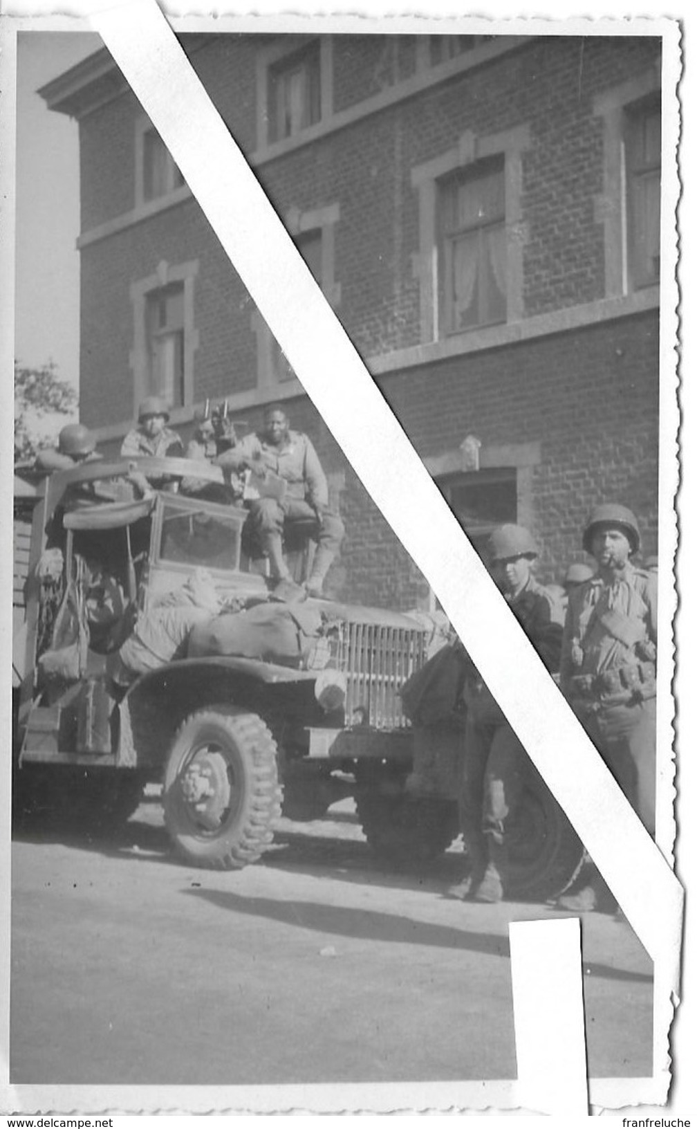 AYWAILLE (4920) Soldats Américains Rue Du Chalet Le 10- 09-1944 ( Photo Carte - Aywaille