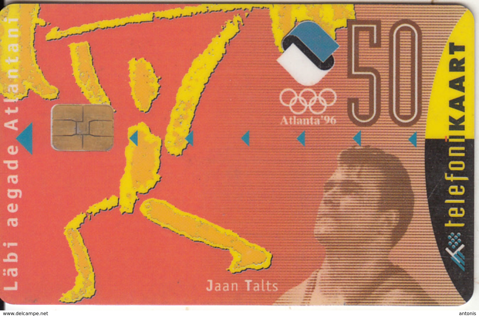 ESTONIA - Jaan Talts/Atlante 96 Olympics, 03/96, Used - Estonia