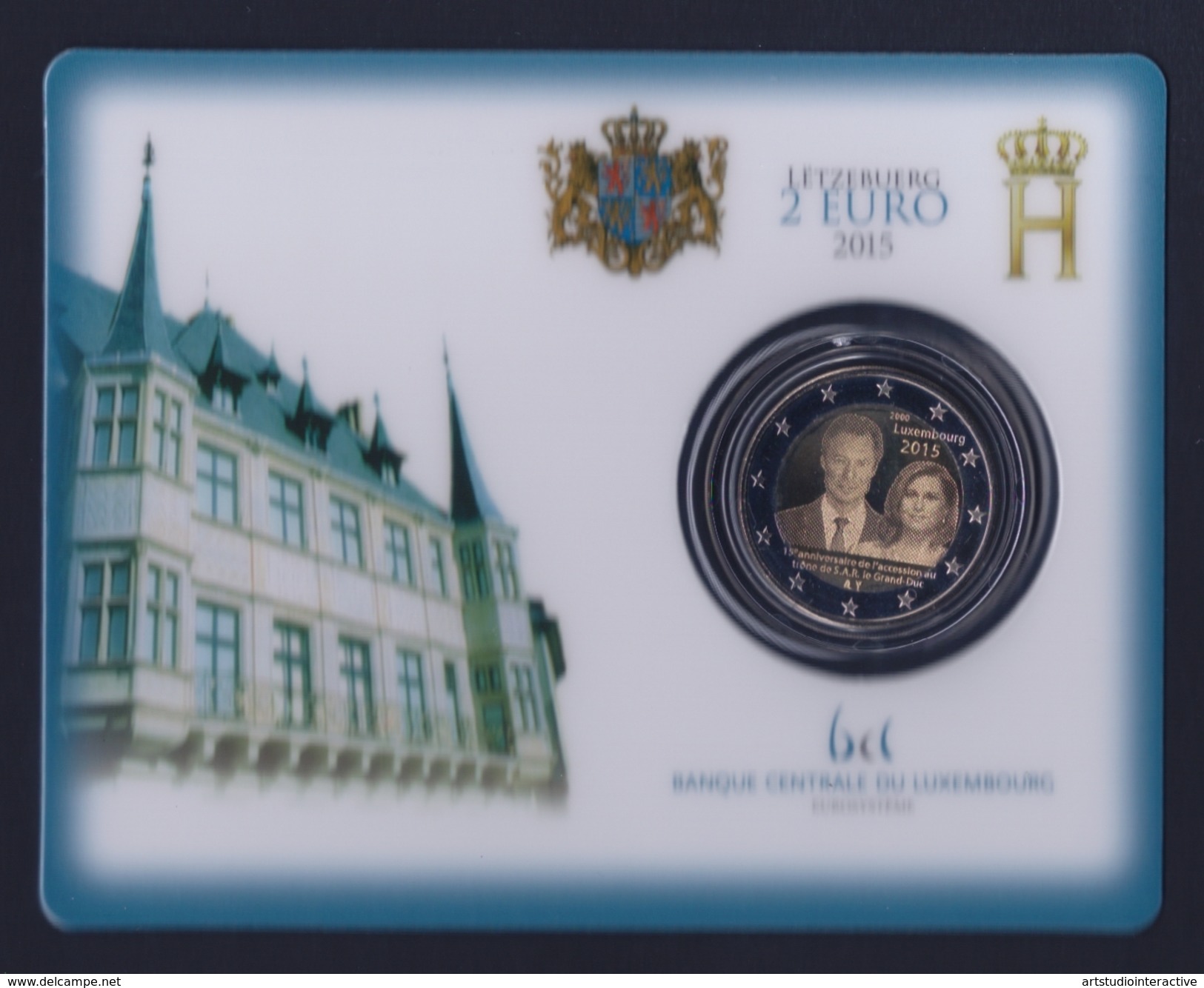 2015 LUSSEMBURGO "GRANDUCA HENRI" 2 EURO COMMEMORATIVO FDC (COINCARD) - Lussemburgo