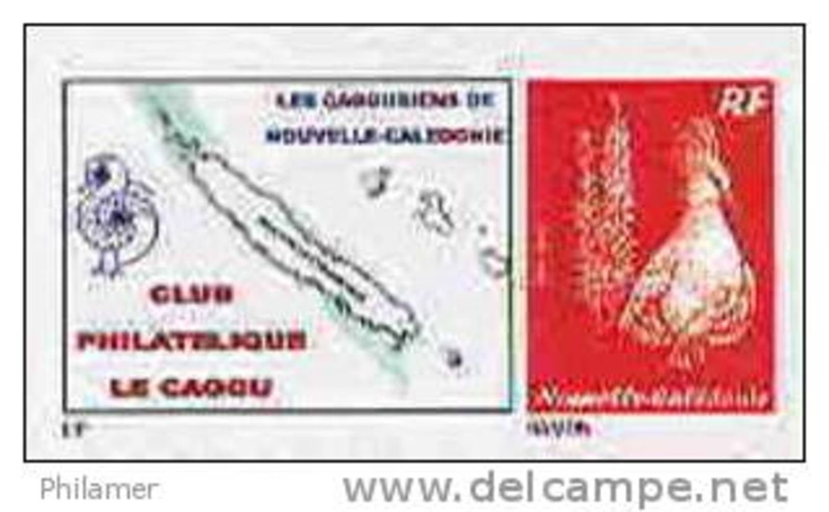 Nouvelle Caledonie Timbre Poste Personnalise Cagou Ramon Oiseau Prive Cagousiens De NC Neuf Avec Support 2009 Unc - Sonstige & Ohne Zuordnung