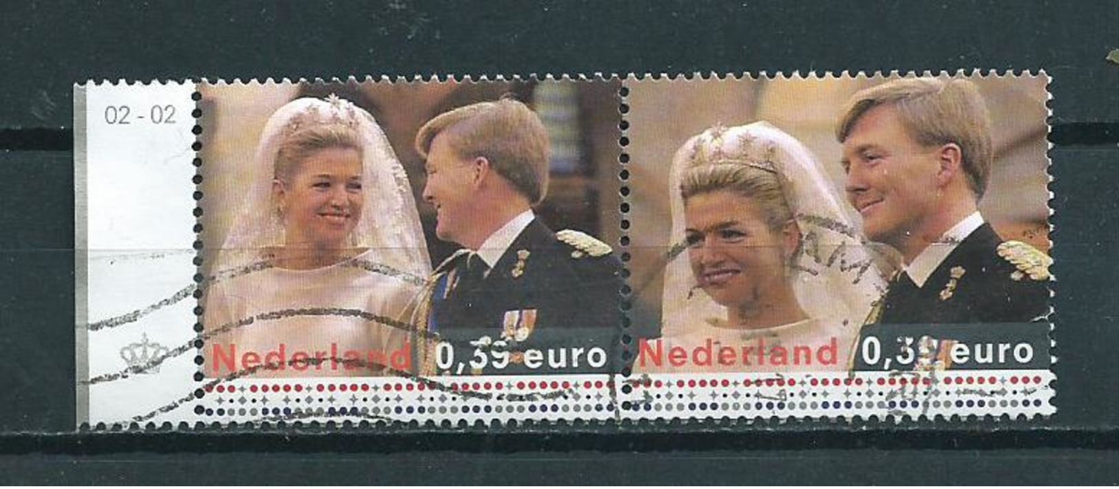 2004 Netherlands Pair/paar Royal Wedding Used/gebruikt/oblitere - Gebruikt