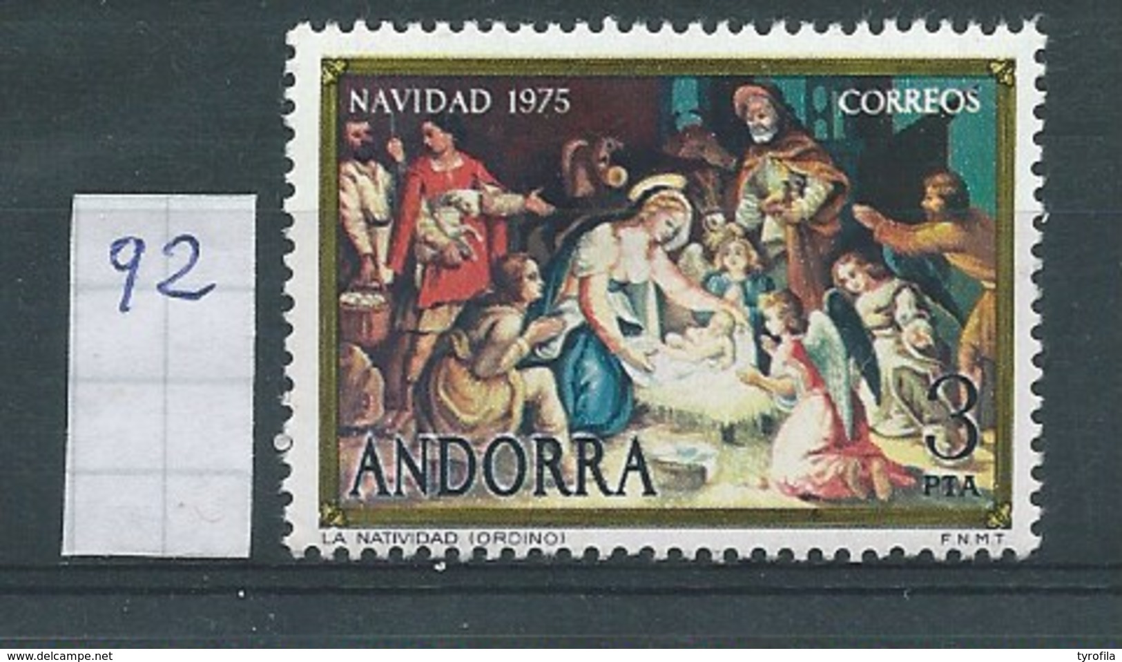 Andorra - Spaans         Y /T     92     (XX) - Unused Stamps