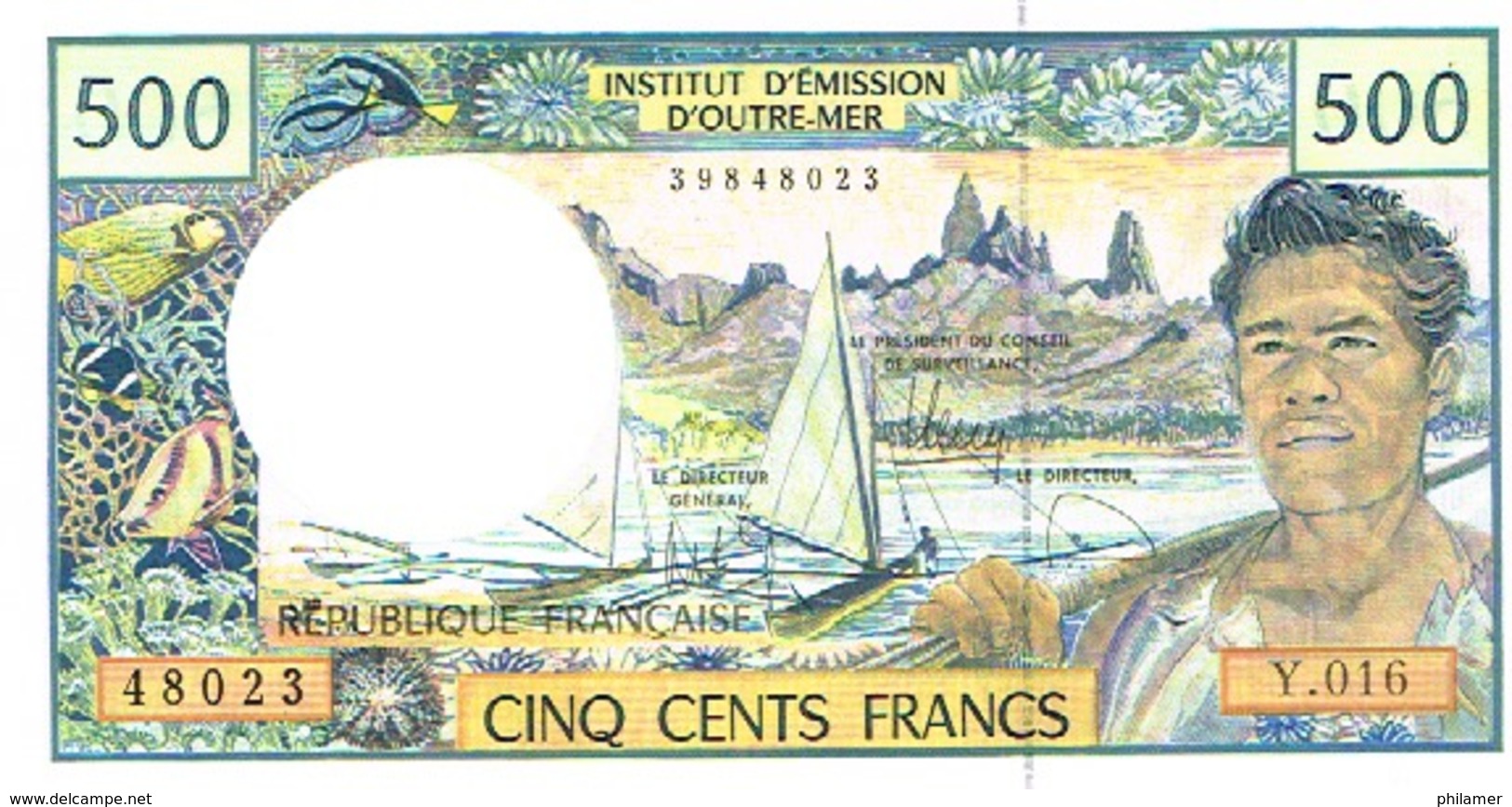 Y.016 Billet Banque Caledonie Tahiti Polynesie Wallis Banknote 500 F Cfp Monnaie Kanak Tahitien DERNIER Neuf UNC - Frans Pacific Gebieden (1992-...)