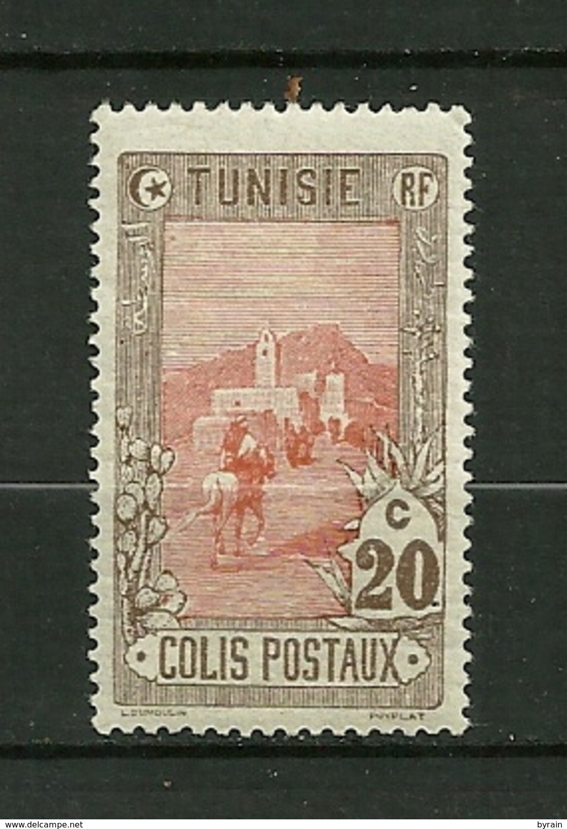 TUNISIE 1906  Colis Postaux   N° 3     " Courrier Postal "   Neuf Avec Trace De Charnière - Neufs