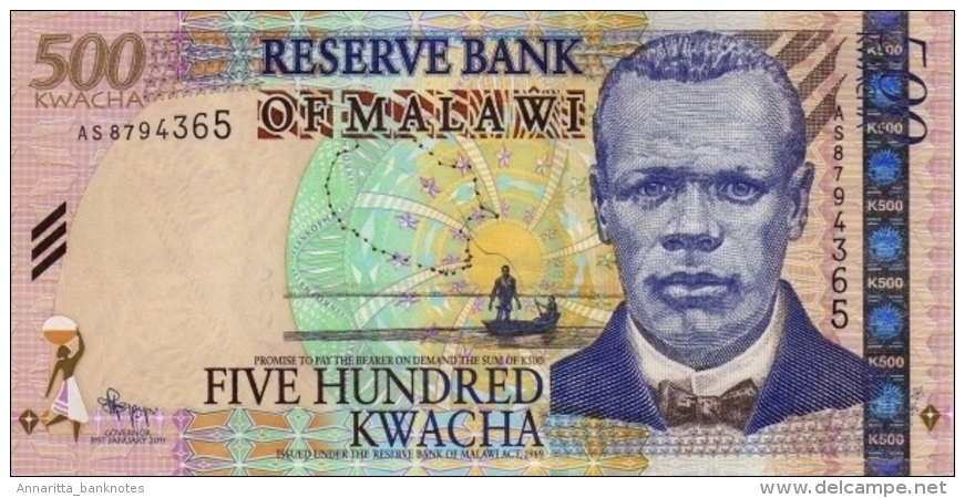 MALAWI 500 KWACHA 2011 P-56b UNC [MW148c] - Malawi