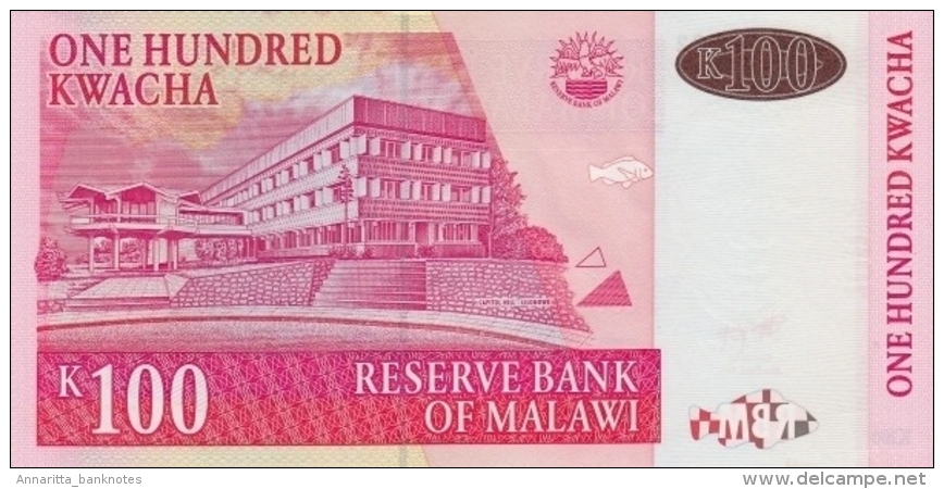 MALAWI 100 KWACHA 2011 P-54e UNC [MW145f] - Malawi