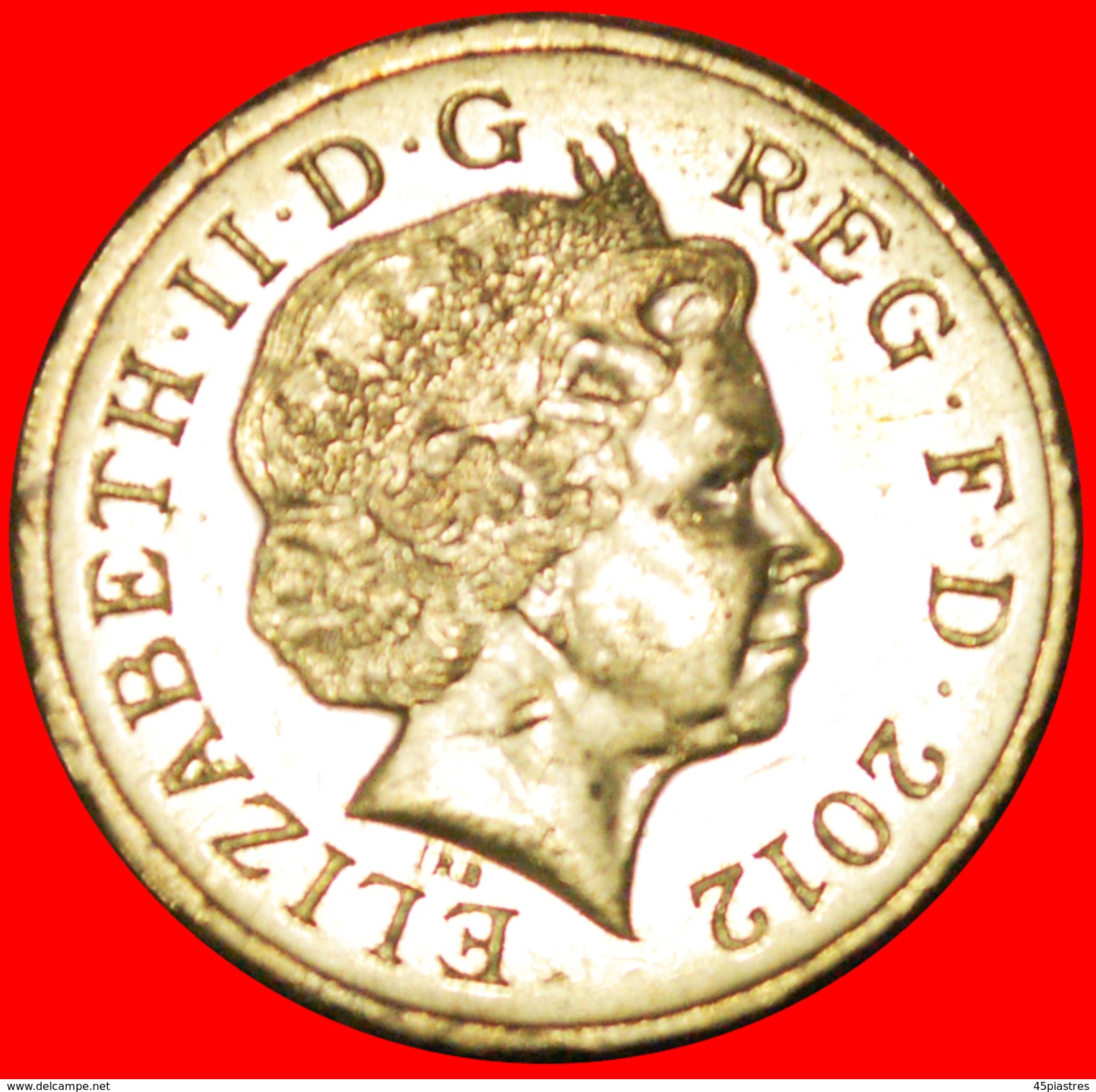 § SHIELD: GREAT BRITAIN &#x2605; 1 POUND 2012  MINT LUSTER!!! LOW START&#x2605; NO RESERVE! - 1 Pound