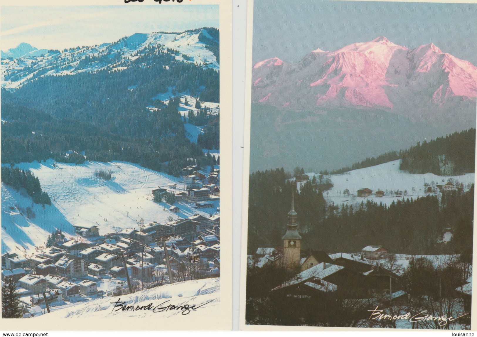 17 / 5 / 179    -   LOT  DE  5  CPM  (  Grands  Modèles )  SIGNÉES  BERNARD  GRANGE  -  PAYSAGES  DE  MONTAGNE - Autres & Non Classés