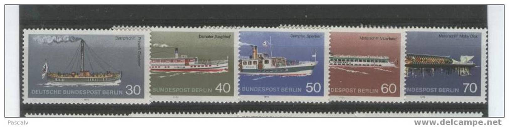 BERLIN Yvert 447 / 451 Série Complète Neuve ** MNH Luxe Les Bateaux - Bateaux